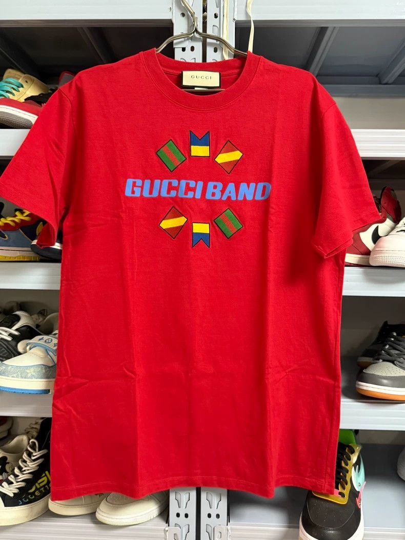 Gucci Gucci Flag embroidered large Logo short-sleeved T-shirt 250 Size US M / EU 48-50 / 2 - 1 Thumbnail