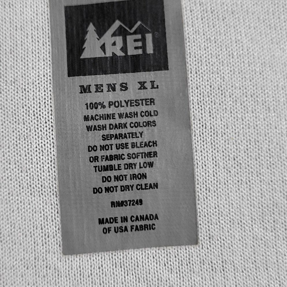 Rei REI Mens 1/4 Zip Pullover LS Top Sweatshirt XL Grey Pocket Size US XL / EU 56 / 4 - 9 Thumbnail