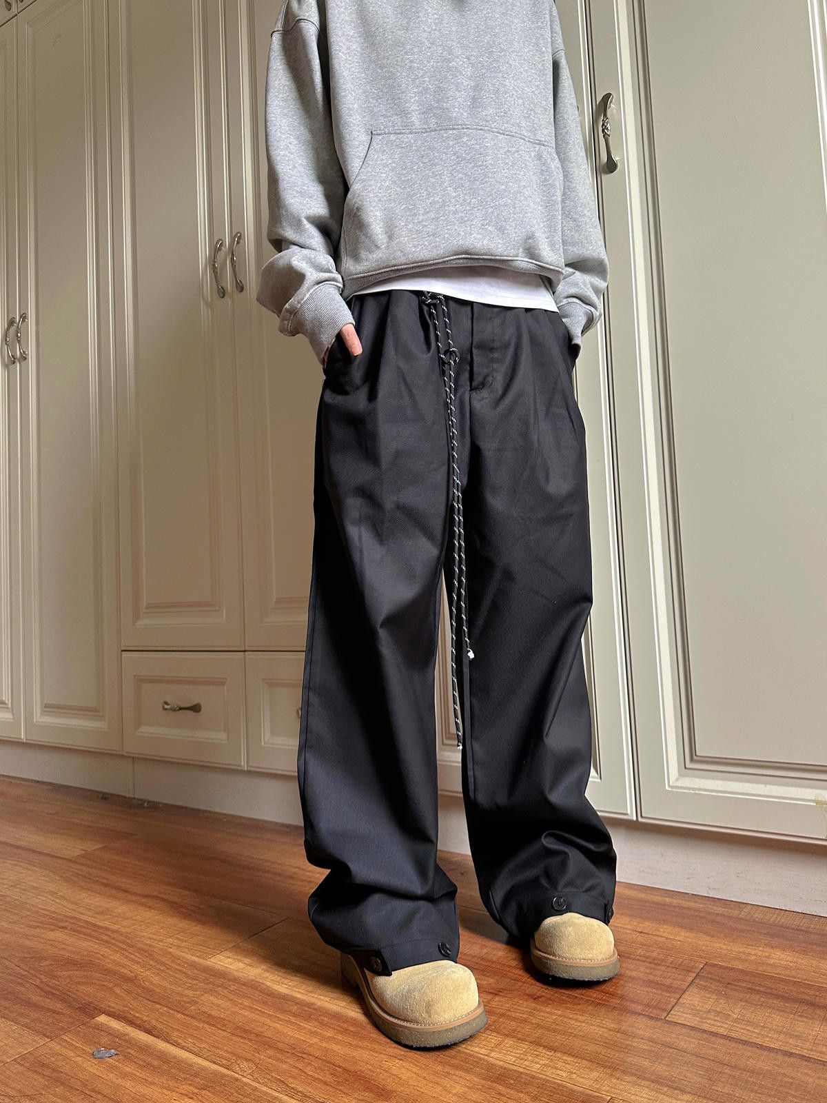 Other Black Wide Leg Relaxed Casual Pants, Baggy Lounge Pants Size US 30 / EU 46 - 1 Thumbnail