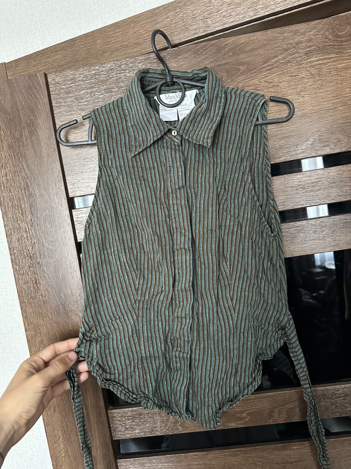 Max Mara Max Mara Linen Shirt Button Up Blouse Size S / US 4 / IT 40 - 6 Thumbnail