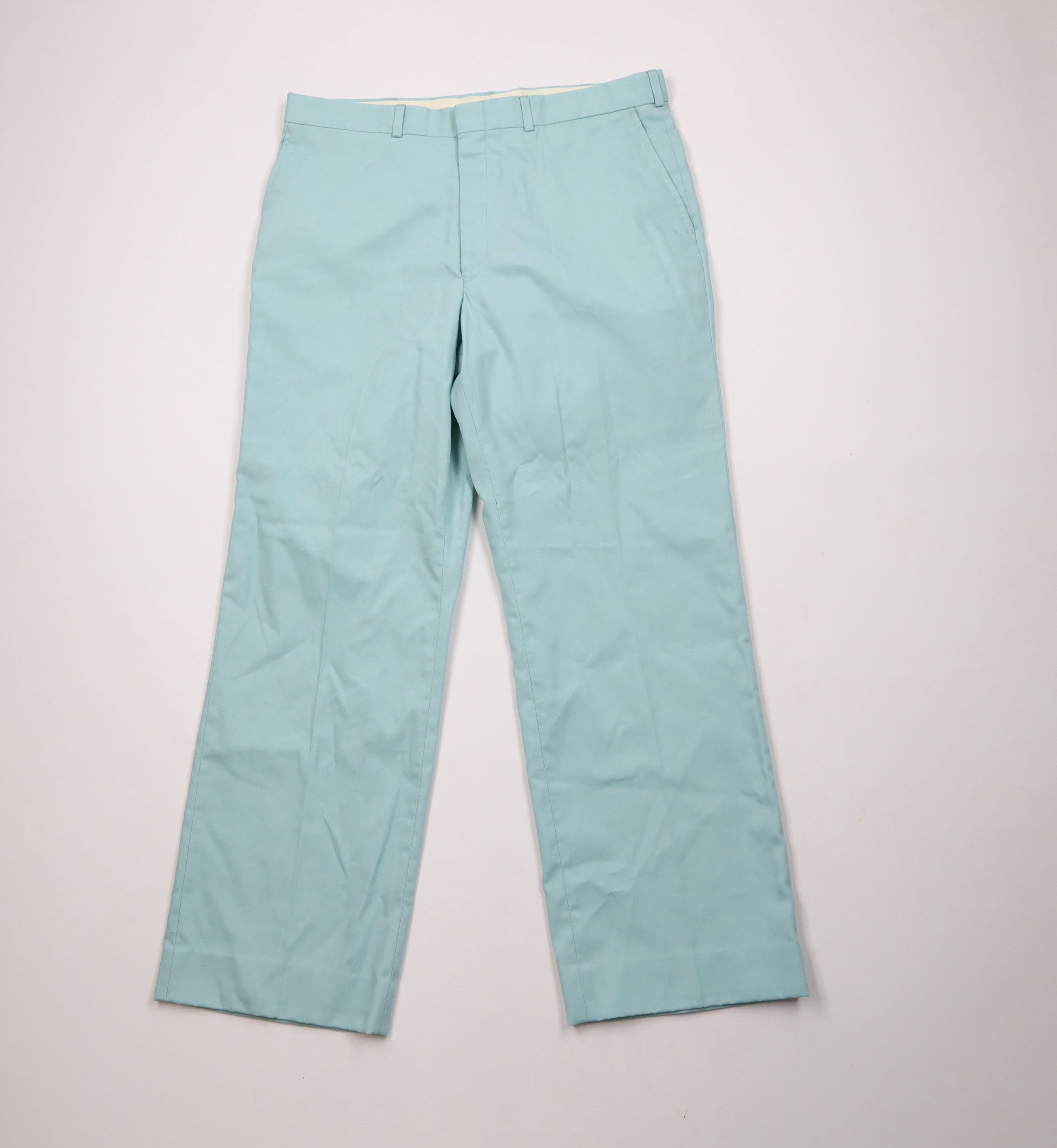 Vintage Vintage 70s Streetwear Bell Bottoms Chino Pants Blue USA Size US 34 / EU 50 - 1 Thumbnail