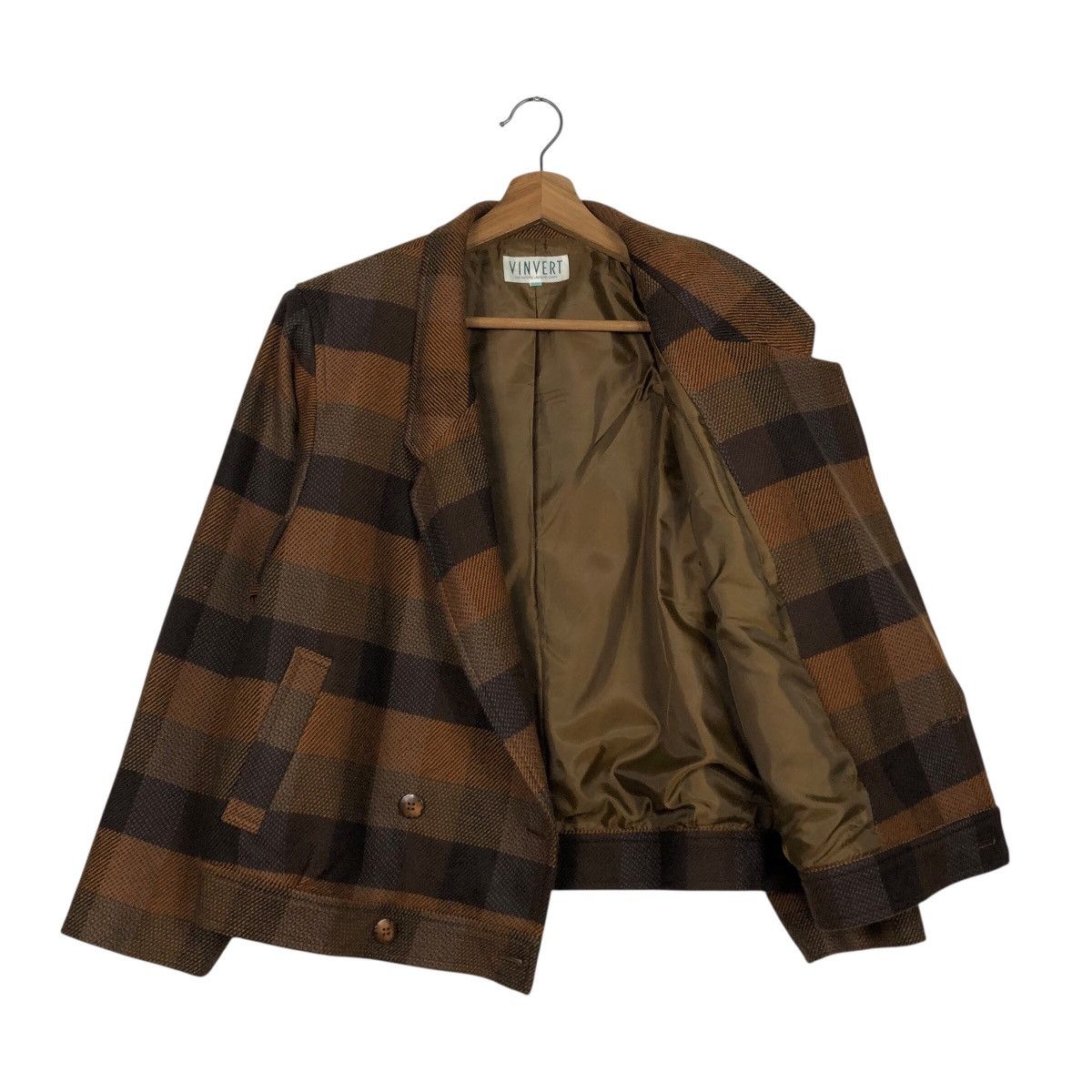 Japanese Brand 📌Vintage Bomber Jacket Vinvert Double Breast Issey Miyake Size US M / EU 48-50 / 2 - 12 Thumbnail