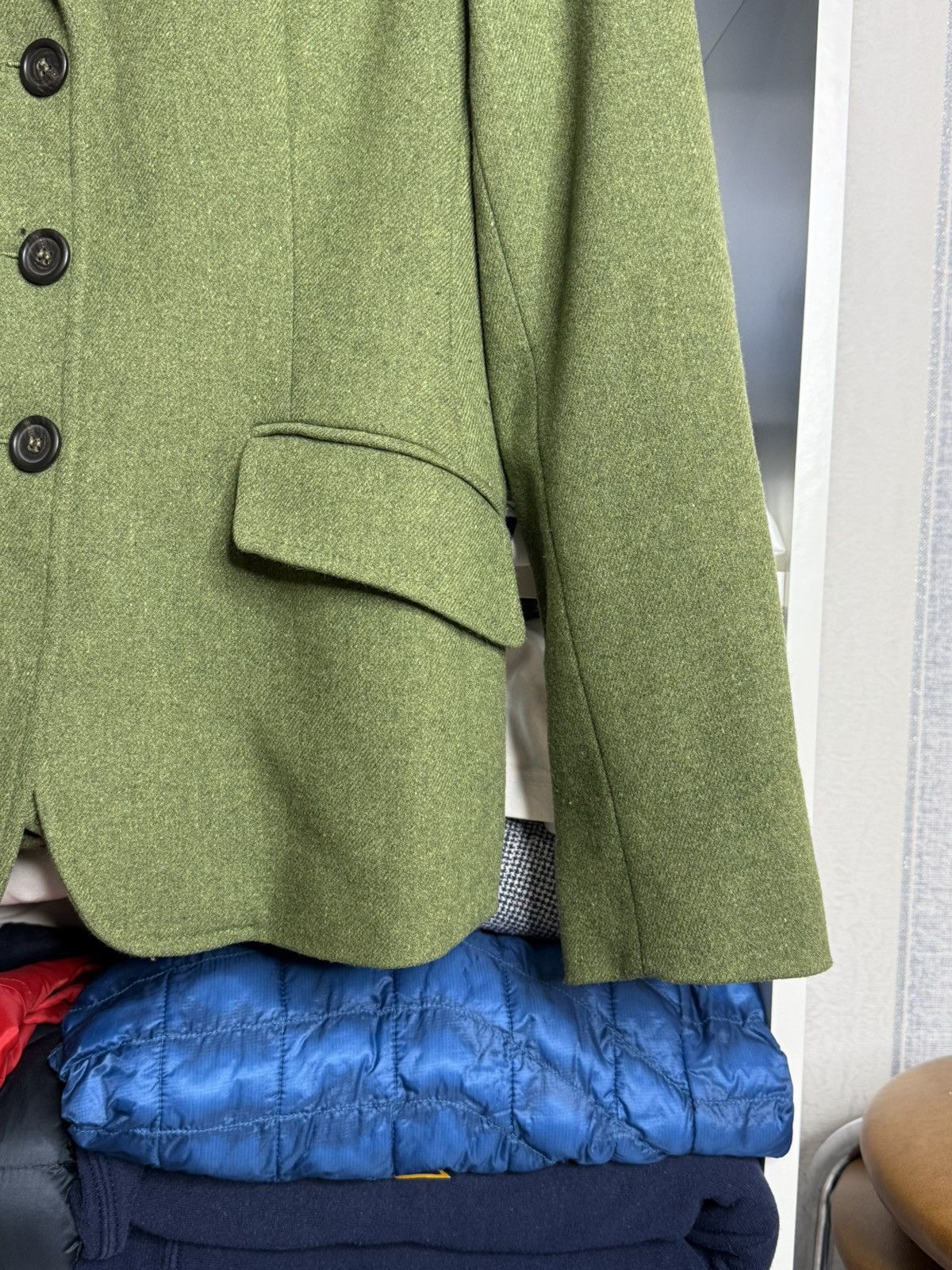Marella Marella Green Wool Blazer Size L / US 10 / IT 46 - 5 Thumbnail