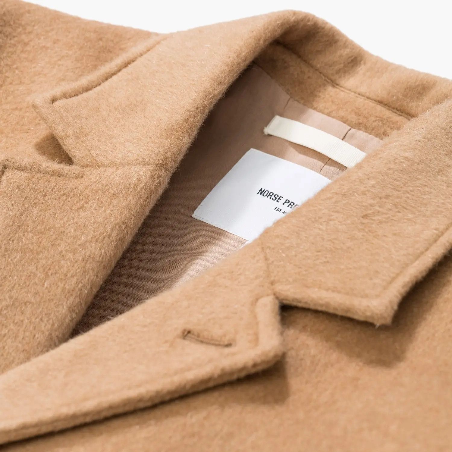Norse Projects Norse Projects Sundsval Mohair Camel Overcoat Size US L / EU 52-54 / 3 - 12 Thumbnail