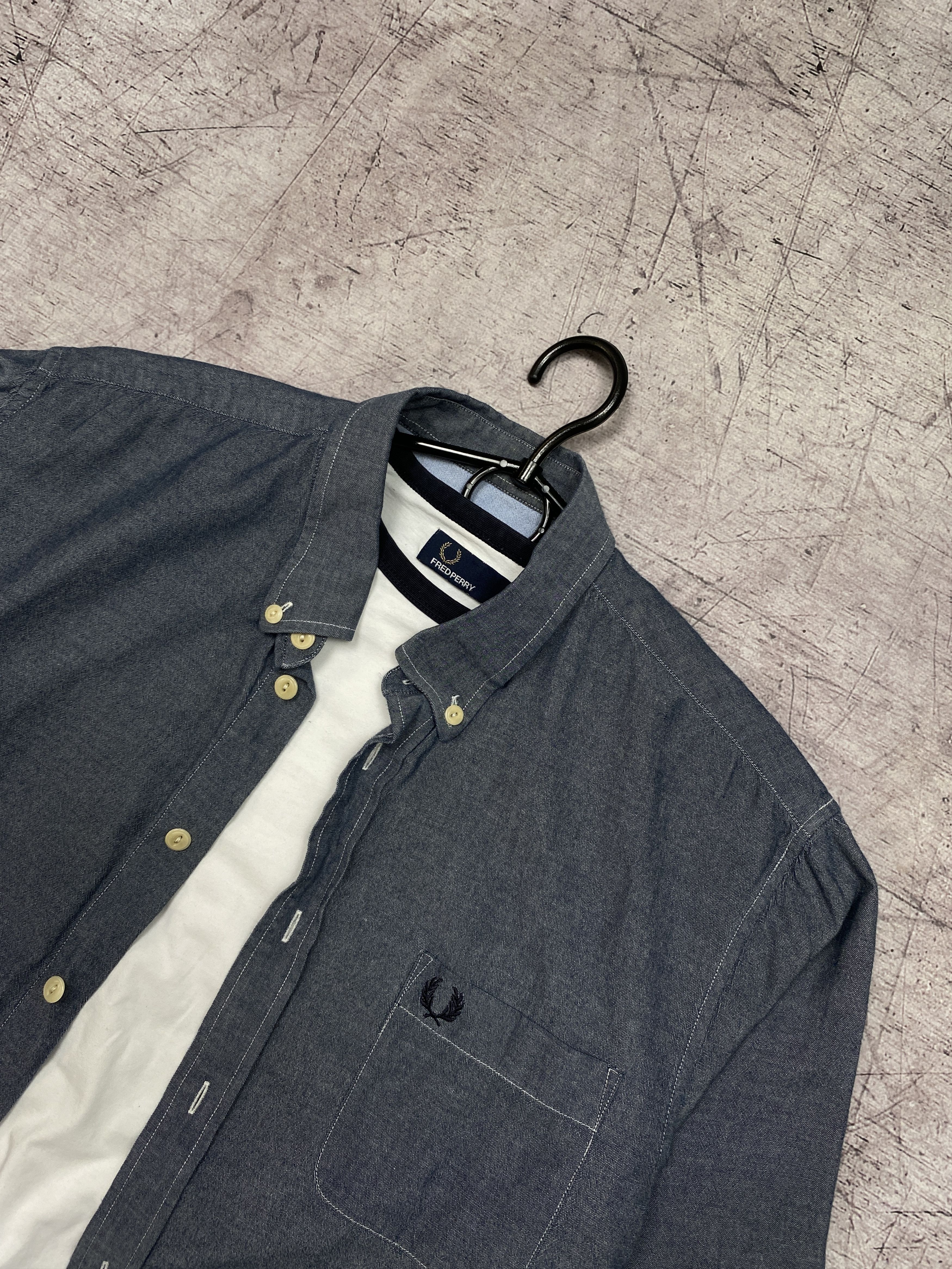 Fred Perry × Vintage Fred Perry Mens Long Sleeve Shirt Size US L / EU 52-54 / 3 - 2 Thumbnail