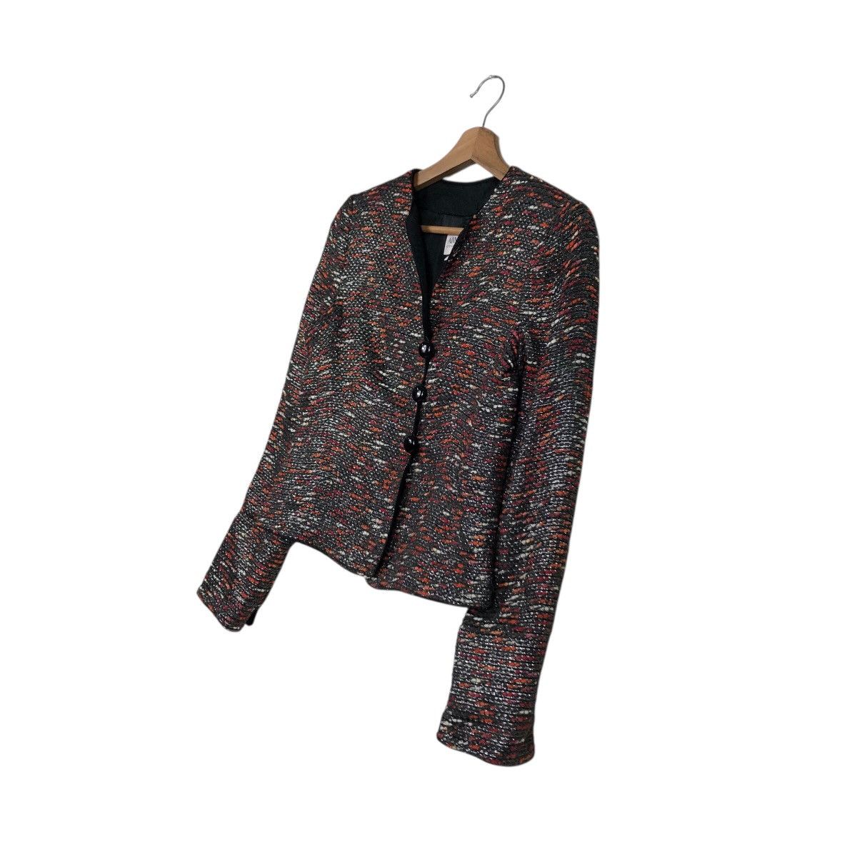 Armani Collezioni Armani Collezioni Textured Knit Button Jacket Size M / US 6-8 / IT 42-44 - 3 Thumbnail