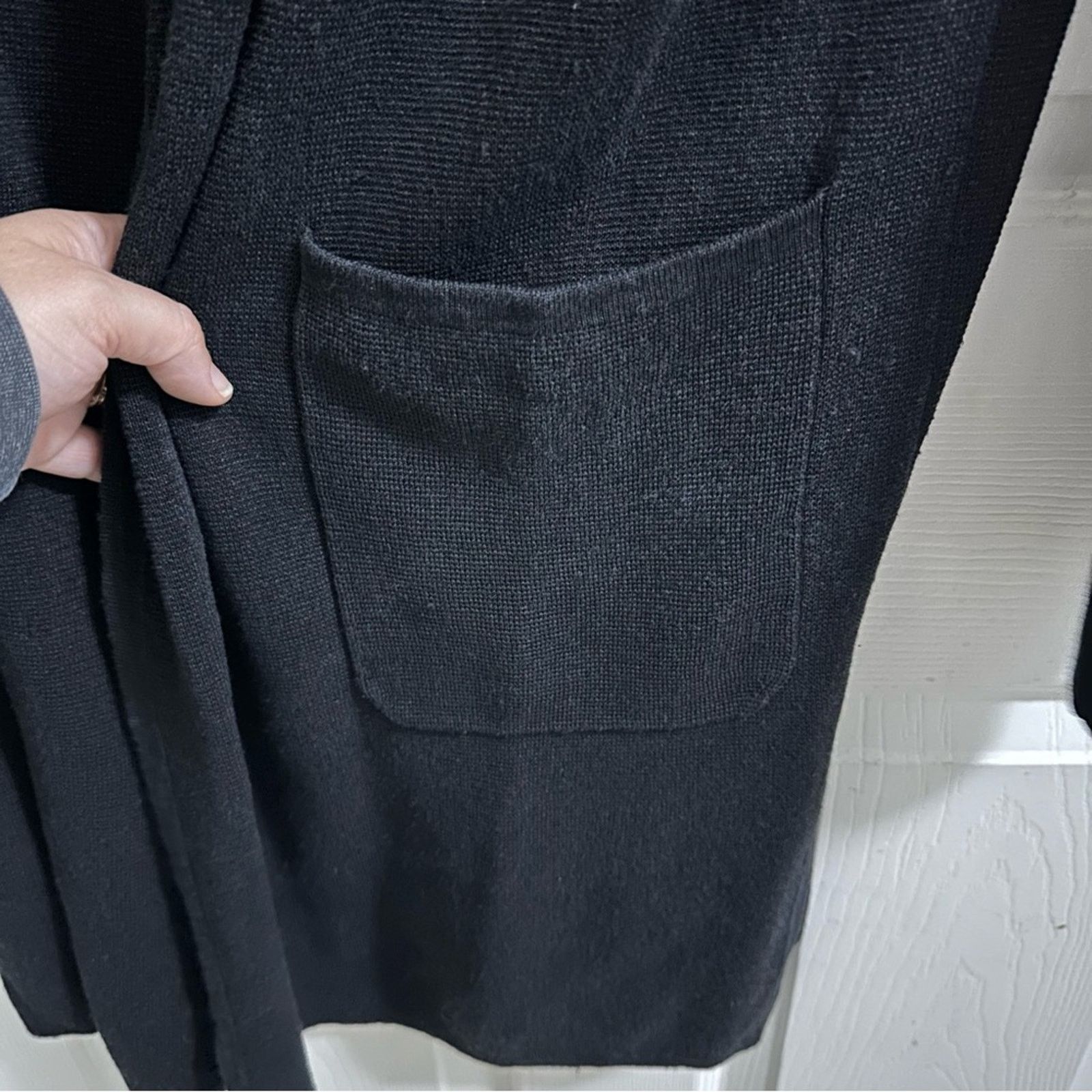 J.Crew J.CREW Juliette collarless sweater-blazer linen blend Black Size L / US 10 / IT 46 - 5 Thumbnail