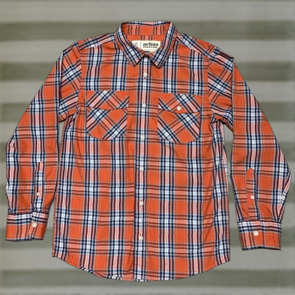 Vintage VINTAGE Urban Pipeline Mens Long Sleeve Button Up Shirt Red White Plaid Size US L / EU 52-54 / 3 - 1 Thumbnail