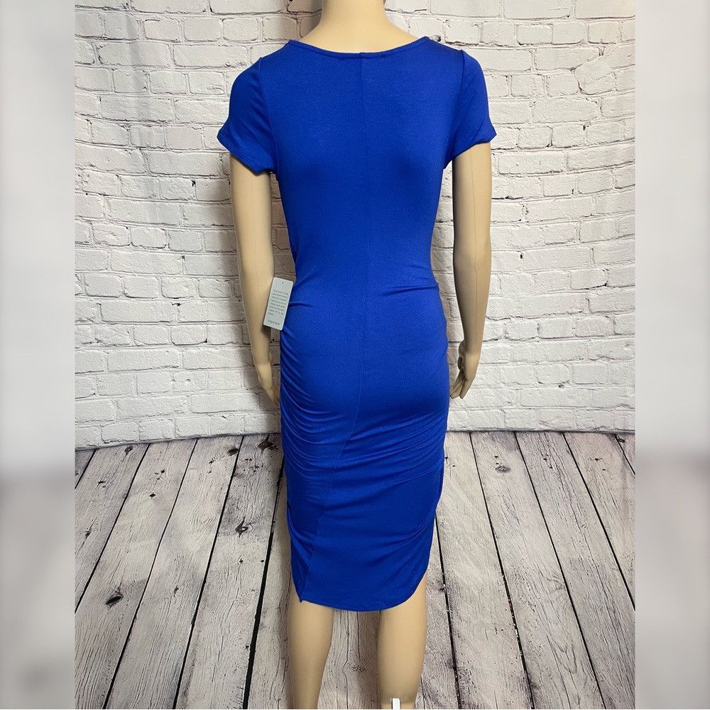 Other NWT New VANITY ROOM Cap Sleeve Twist Asymmetrical Blue Dres Size XS / US 0-2 / IT 36-38 - 5 Thumbnail