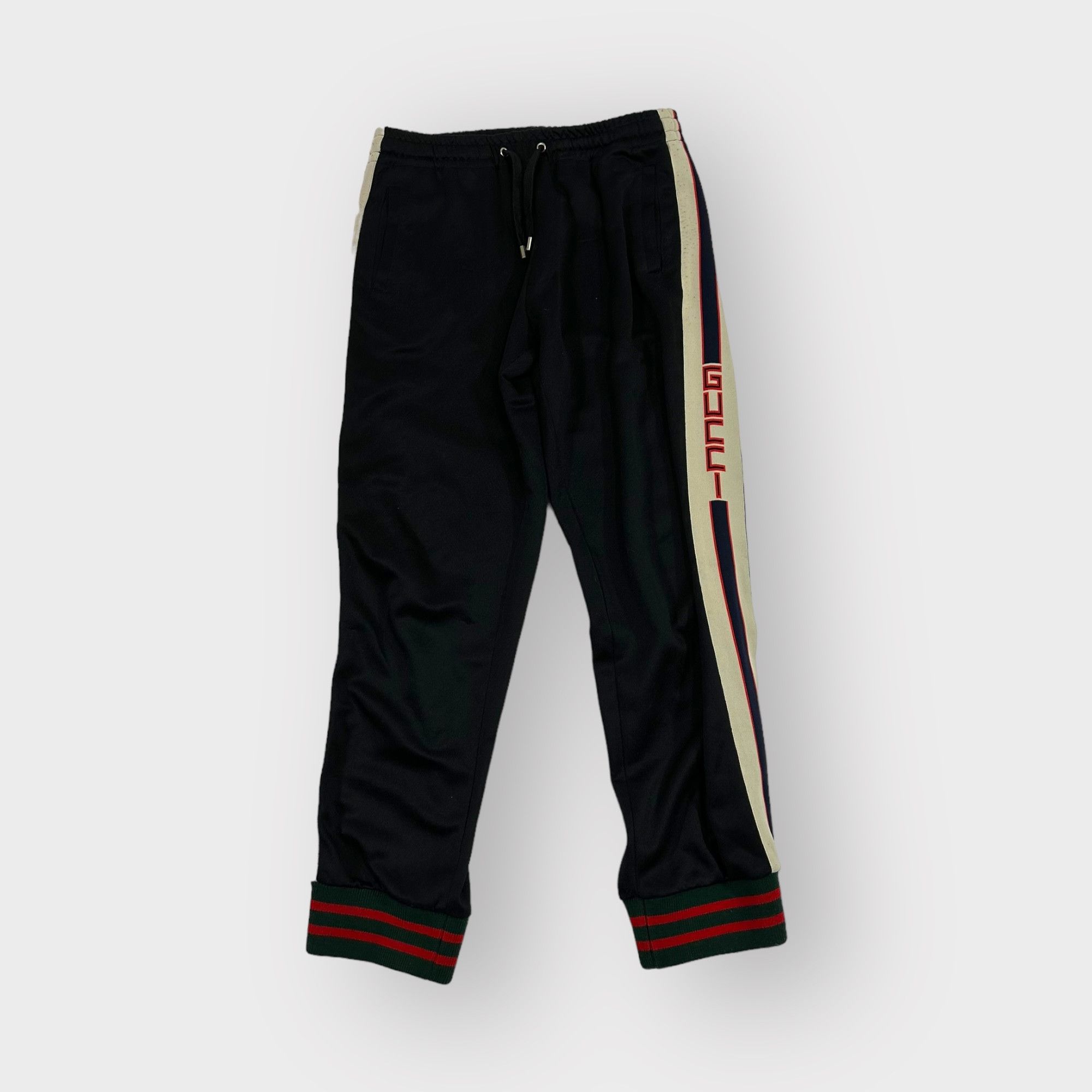 Image of Gucci Sweatpants Technical Stripe Logo Black, Men's (Size 30)