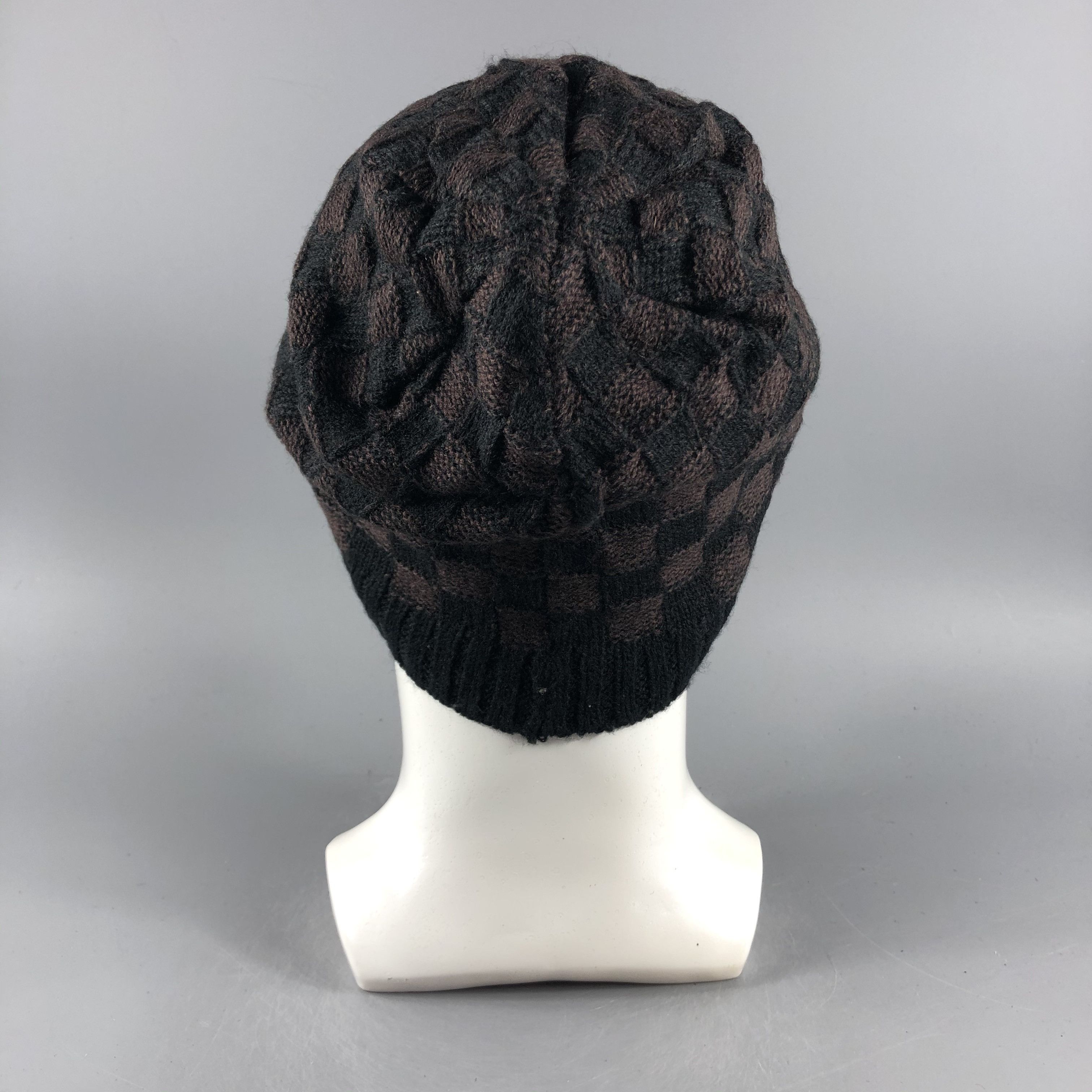Japanese Brand × Vintage Unknown Checker Beanie Snow Hat Snow Cap -D281 Size ONE SIZE - 2 Thumbnail