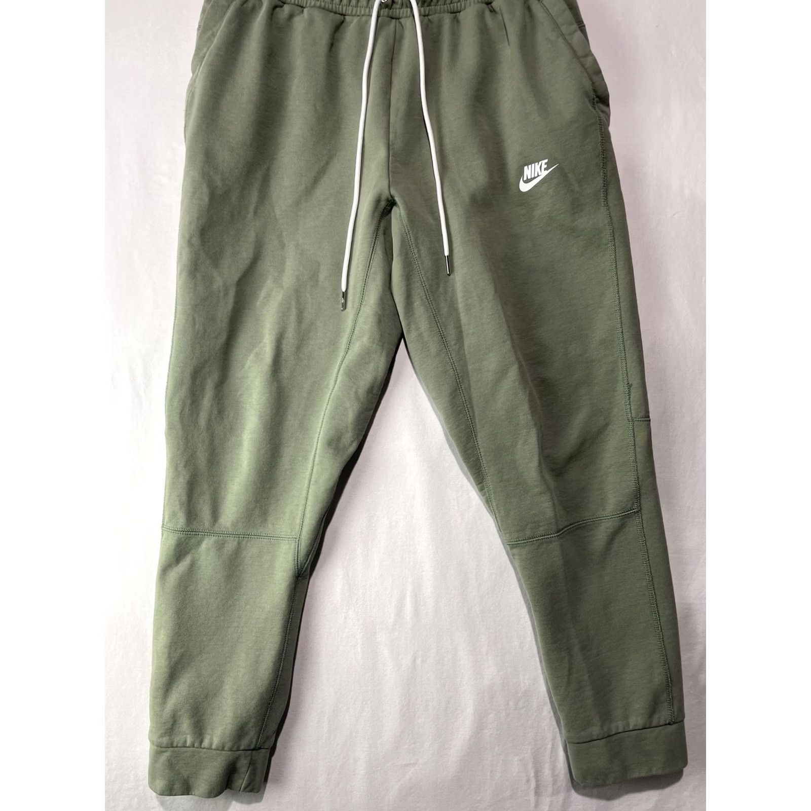 Nike Nike Fleece Joggers Pants Men Medium Green NSW Modern Athletic Casual Tapered Pockets DJ0367-378 Size US 31 - 2 Thumbnail