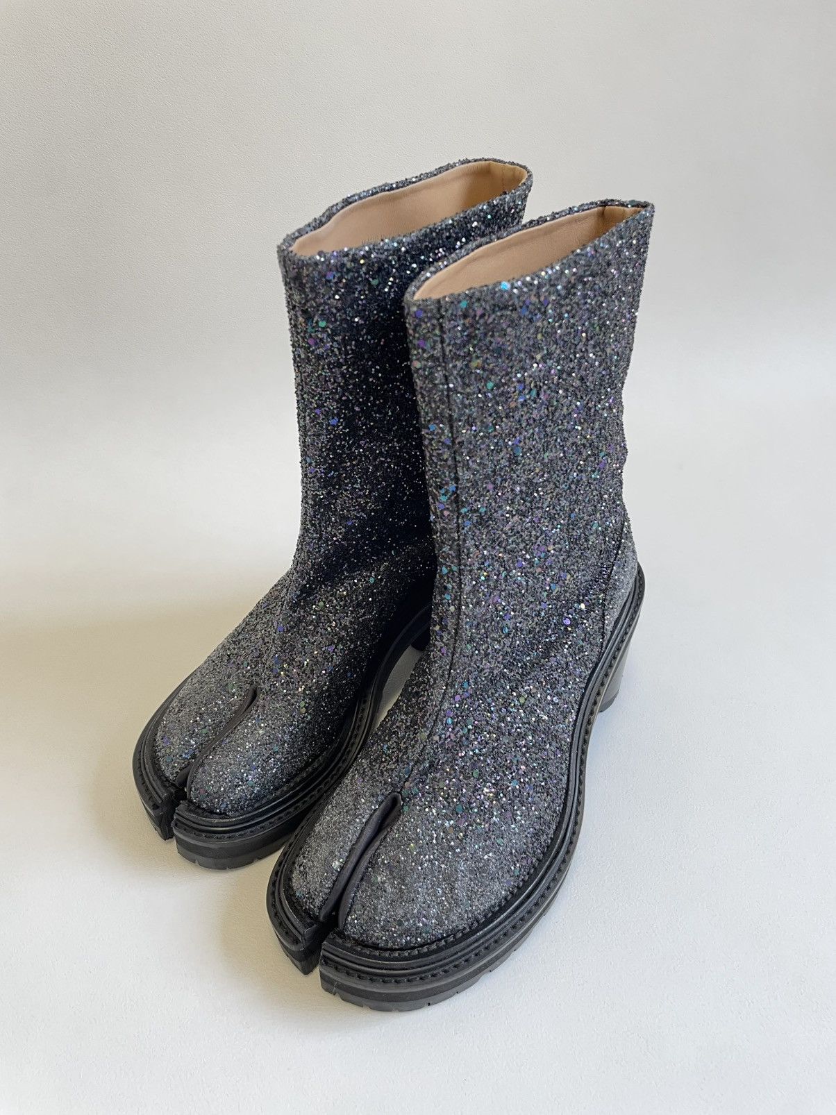 Maison Margiela A/W 19 High Heel Glitter Hunter Tabi Boots Size US 7 / IT 37 - 6 Thumbnail