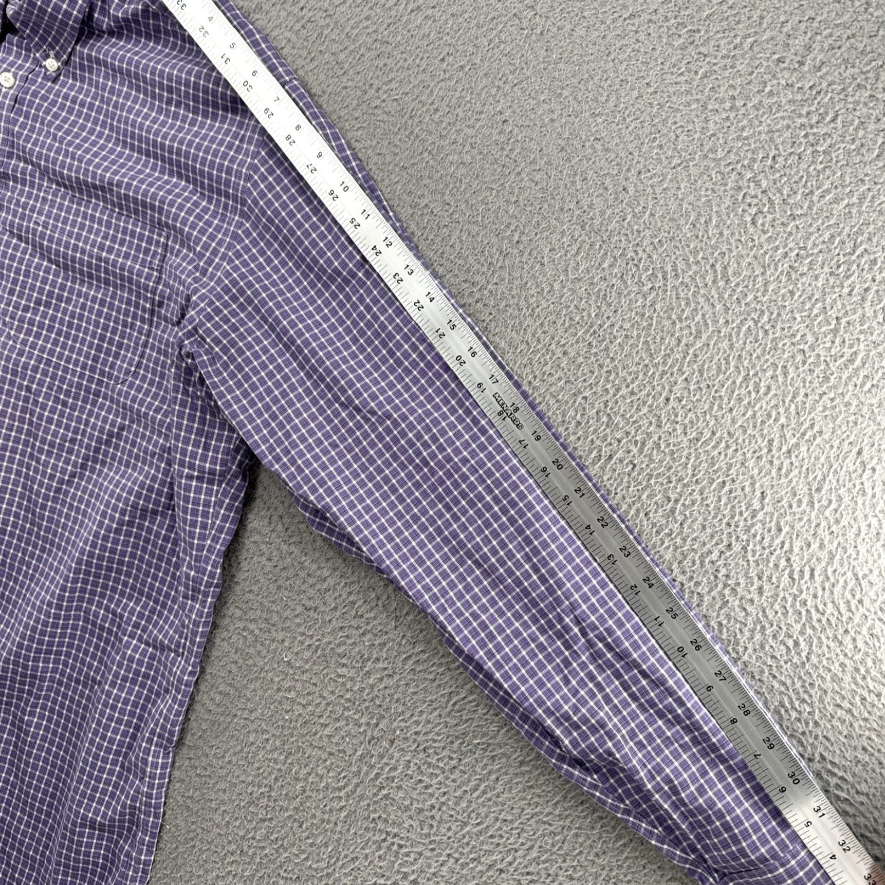 Eddie Bauer Eddie Bauer Dress Shirt Mens Purple Wrinkle Resistant Relaxed Fit Button Up XLT Size 46R - 6 Thumbnail