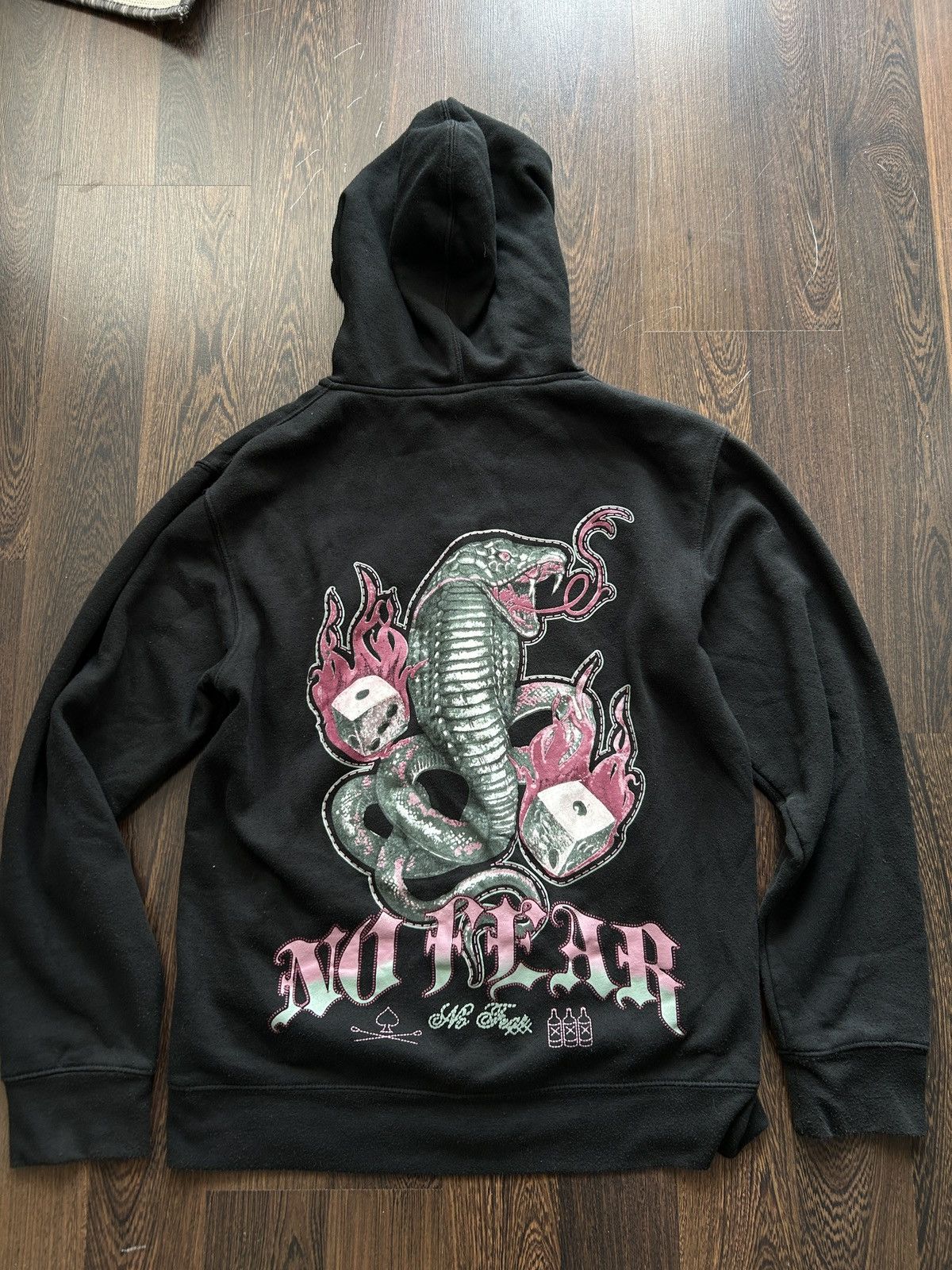 No Fear No Fear big print skulls Y2K distressed zip hoodie Size US XL / EU 56 / 4 - 1 Thumbnail