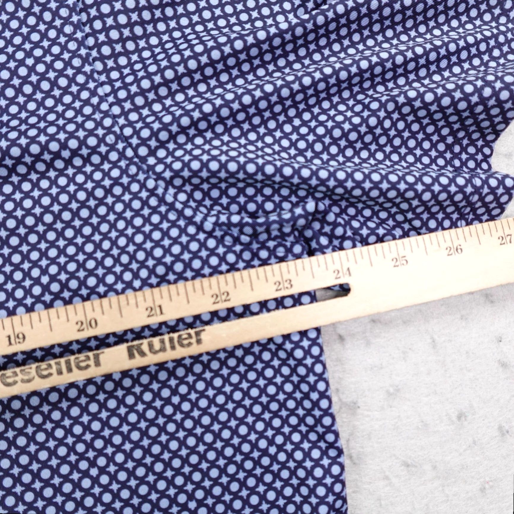 Vintage Greyson Polo Shirt Mens L Blue Geometric Bali Hai Golf Performance Flex Shirt Size US L / EU 52-54 / 3 - 5 Thumbnail