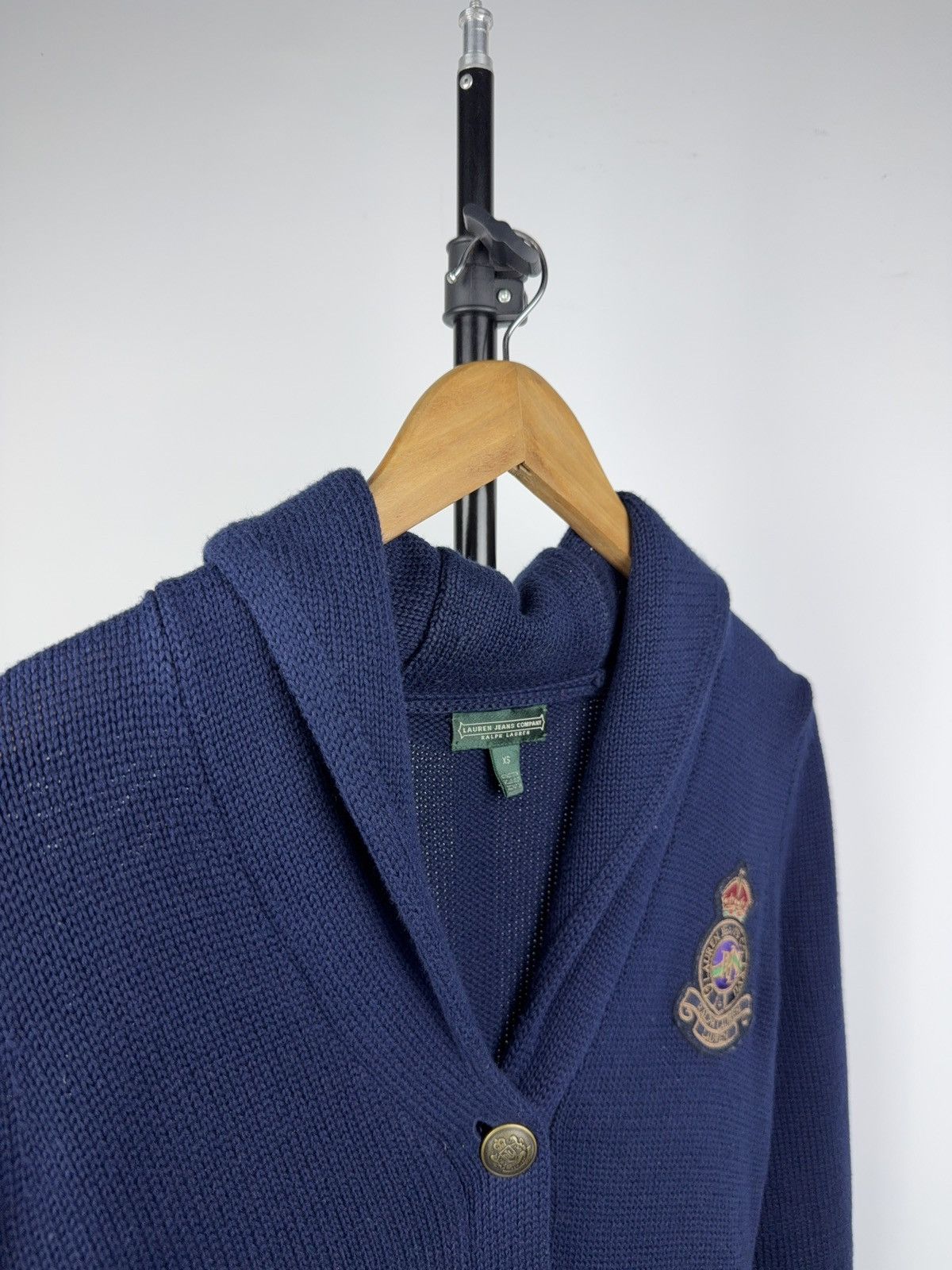 Polo Ralph Lauren 00s Ralph Lauren Jeans Co Crest Shawl Collar Knit Cardigan Size XS / US 0-2 / IT 36-38 - 4 Thumbnail