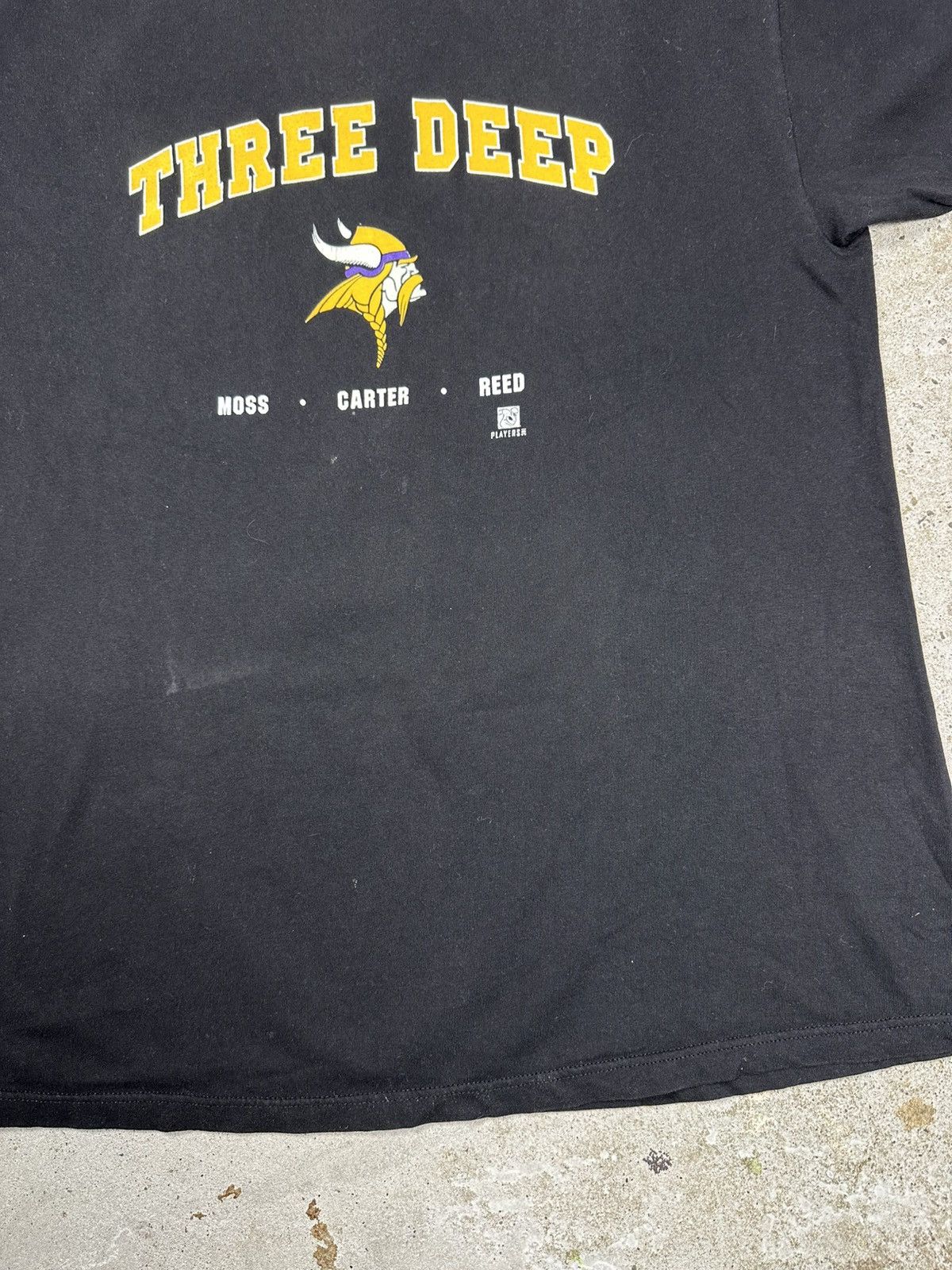 Logo 7 × NFL × Vintage Vintage Y2K Logo 7 Minnesota Viking Three Deep Black Tee Size US XL / EU 56 / 4 - 4 Thumbnail