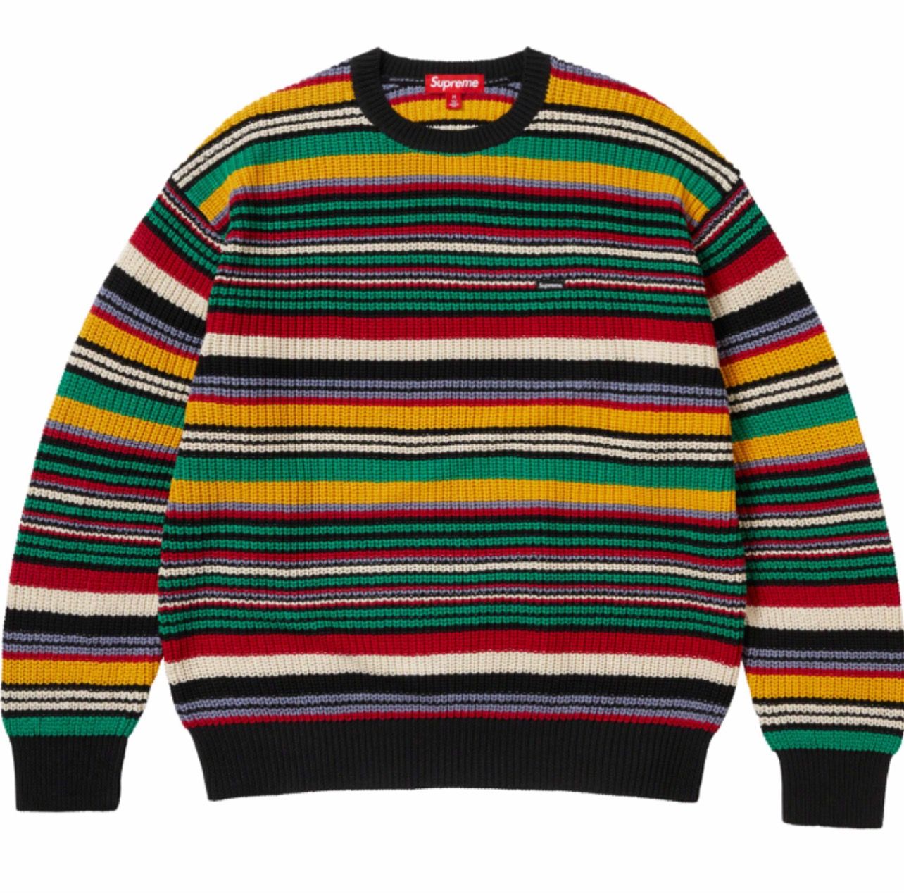 Pre-owned Supreme X Vintage Supreme Ribbed Sweater Box Logo Xl In Multicolor