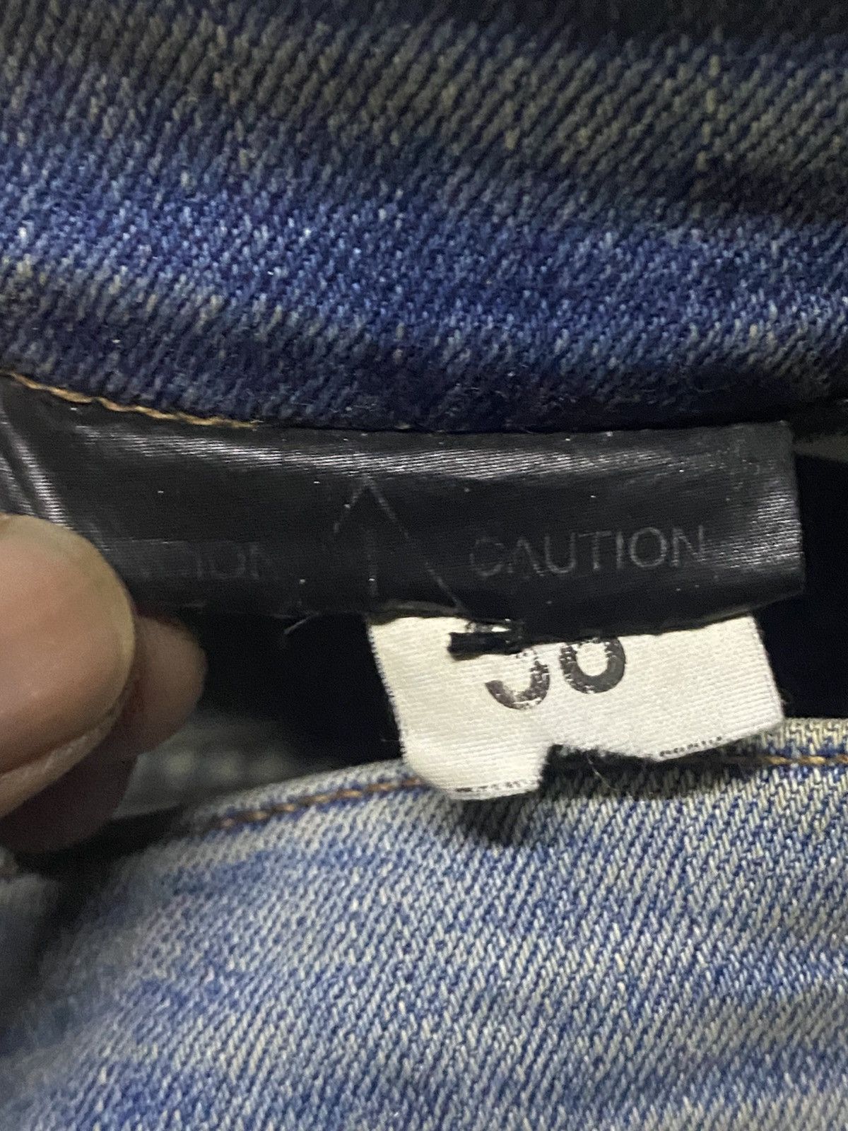 Rhude × Zara Vintage Zara Denim Distressed Studed Skinny Jeans Size US 30 / EU 46 - 16 Thumbnail