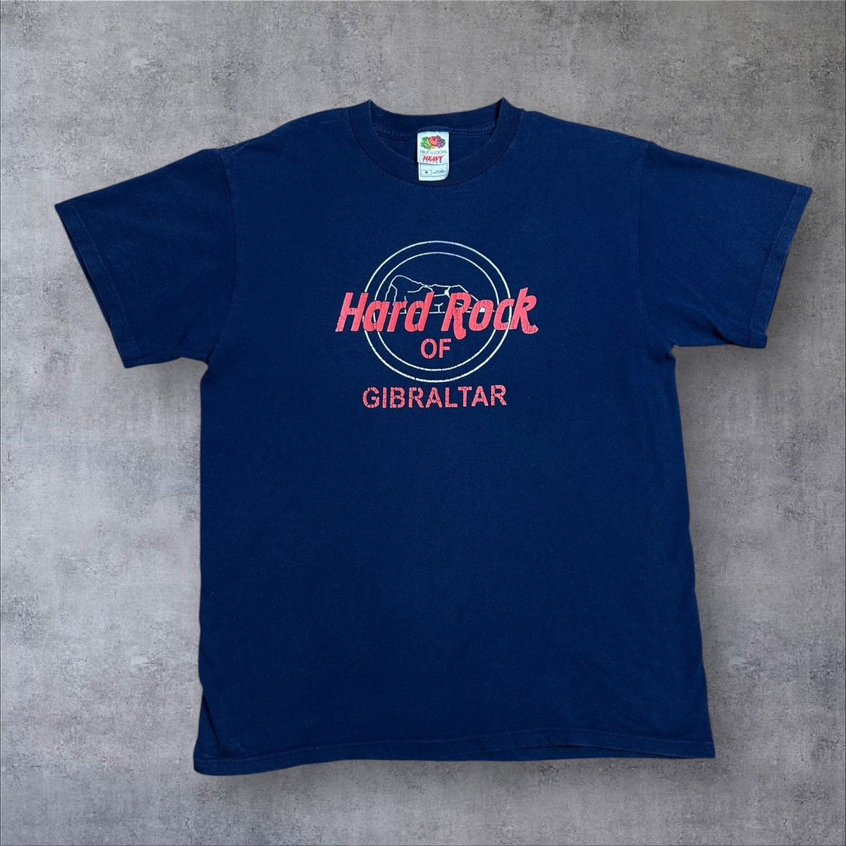 Fruit Of The Loom × Hard Rock Cafe × Vintage Vintage Hard Rock Cafe of Gibraltar Heavy Cotton T shirt Tee Size US M / EU 48-50 / 2 - 1 Thumbnail
