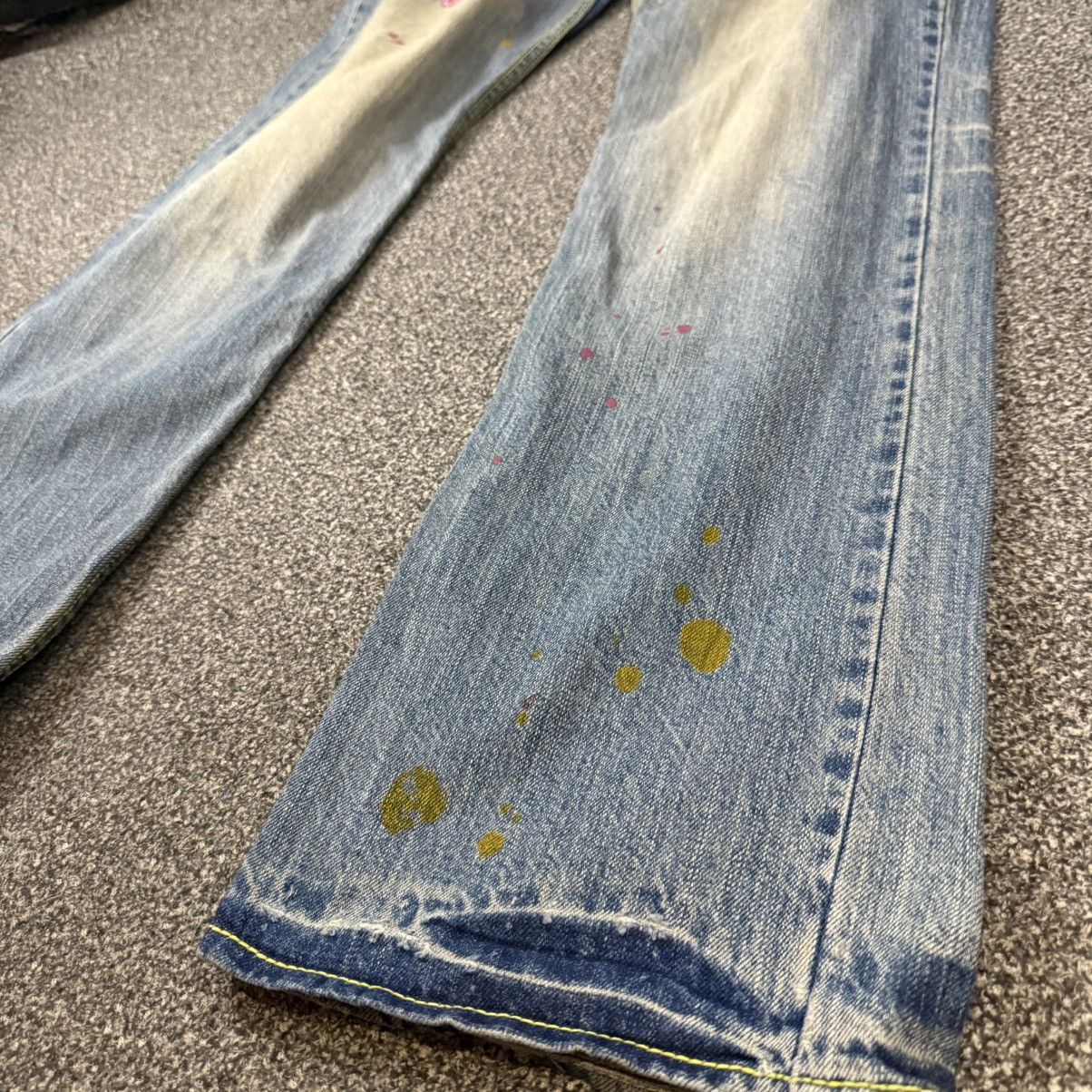 Hysteric Glamour 🔥🇯🇵 Vintage Avant Garde BackStar Paint Patch Denim Size US 33 - 12 Thumbnail