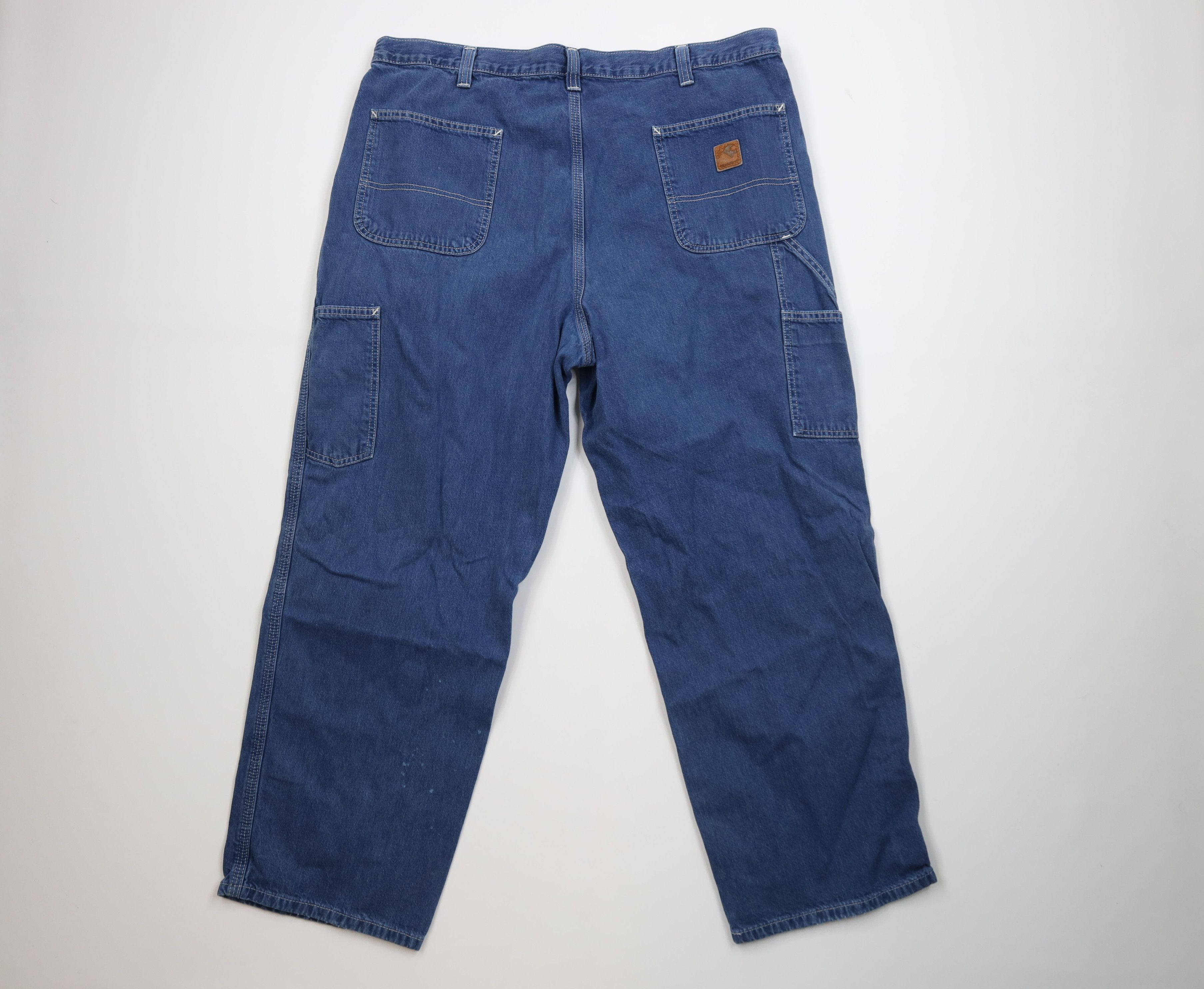 Carhartt Vintage Y2K Carhartt Wide Leg Dungaree Denim Jeans Blue Size US 40 / EU 56 - 11 Thumbnail