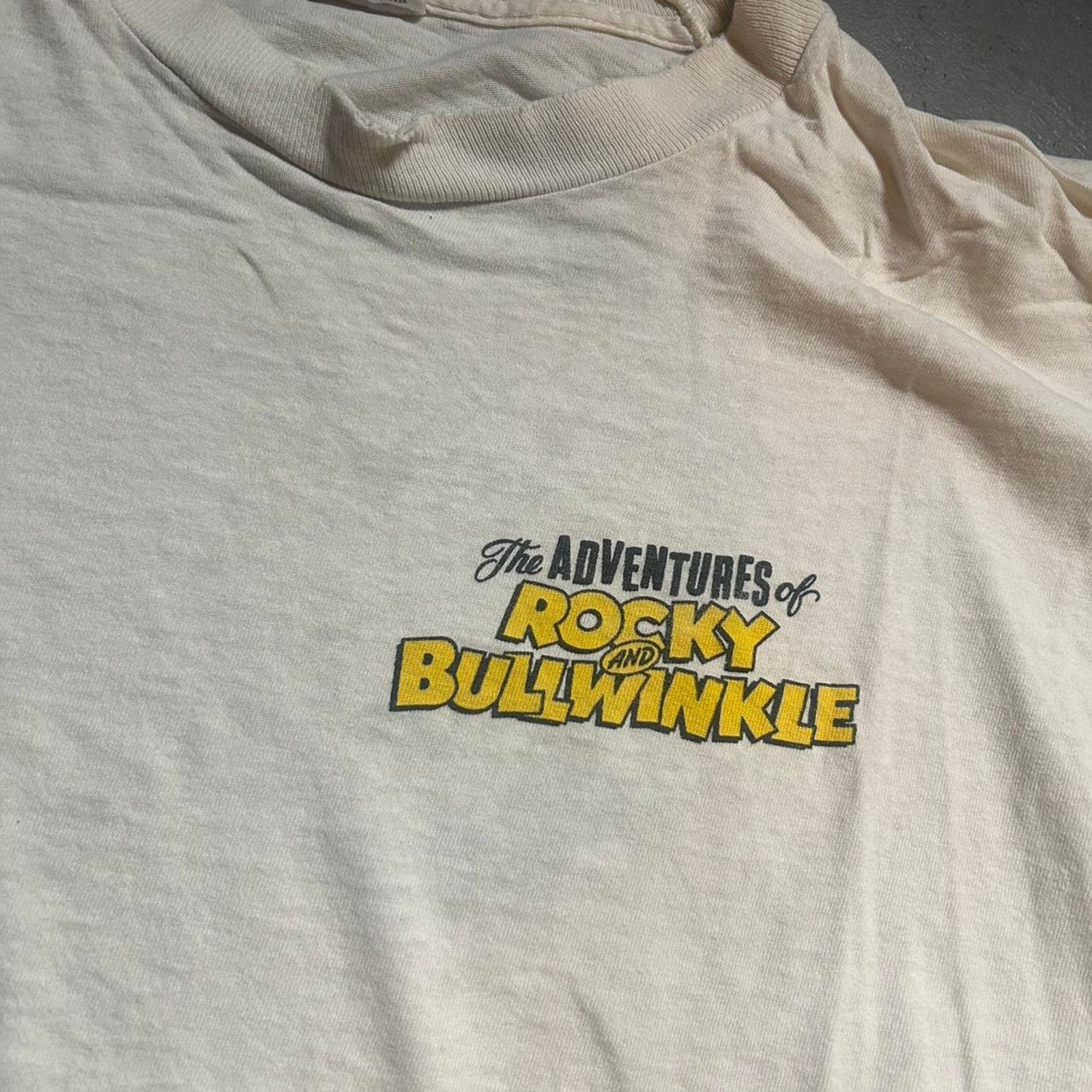 Hanes 90s the adventures of rocky and bullwinkle tee shirt Size US XL / EU 56 / 4 - 4 Thumbnail