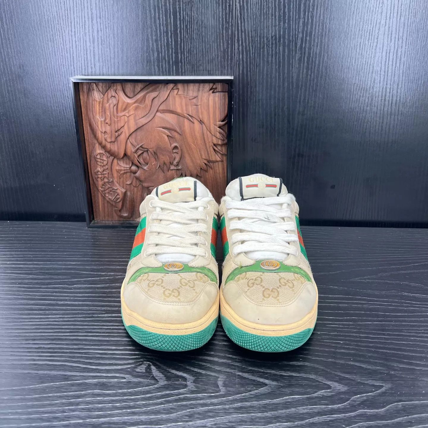 Gucci Gucci Rhyton Gray Green 40 Boxed Lining Replaced Size US 7 / EU 40 - 4 Thumbnail