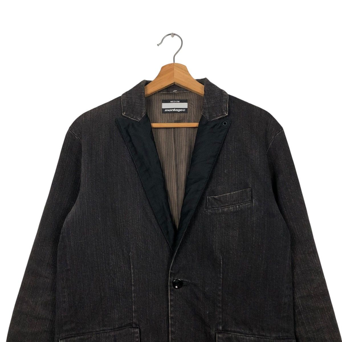 Japanese Brand 🔥VINTAGE CHORE WORK JACKET MONTAGE STRIPED ISSEY MIYAKE Size US M / EU 48-50 / 2 - 5 Thumbnail