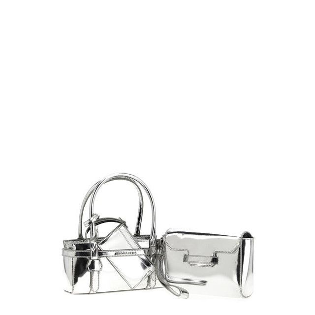 Dsquared2 DSQUARED2 Twin Mini Top Handle Silver Bag New & Authentic Size ONE SIZE - 3 Thumbnail