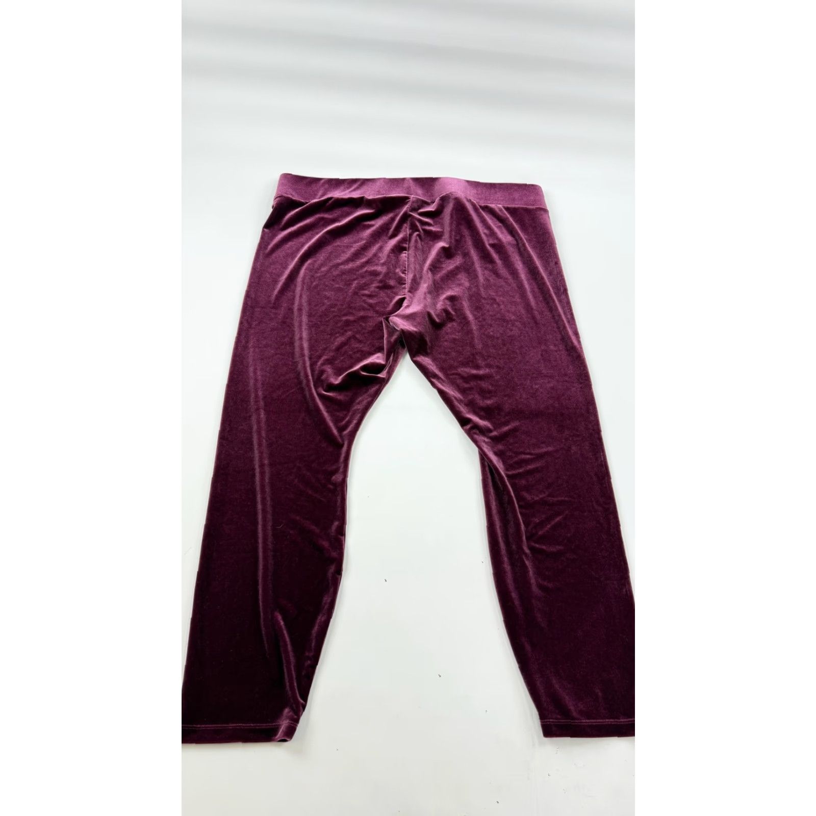 J.Crew J.Crew Womens 3X Velvet Leggings Plus Size Purple Pull On Stretch Elastic Waist Pants Size 40" / US 18 - 6 Thumbnail