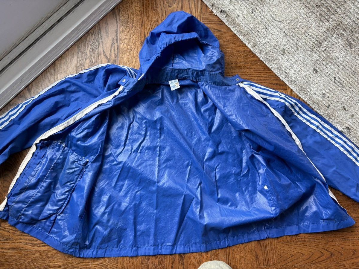 Adidas × Vintage Vintage Adidas Windbreaker Ventex Hooded 3 Stripe Track Jack Size US S / EU 44-46 / 1 - 10 Thumbnail