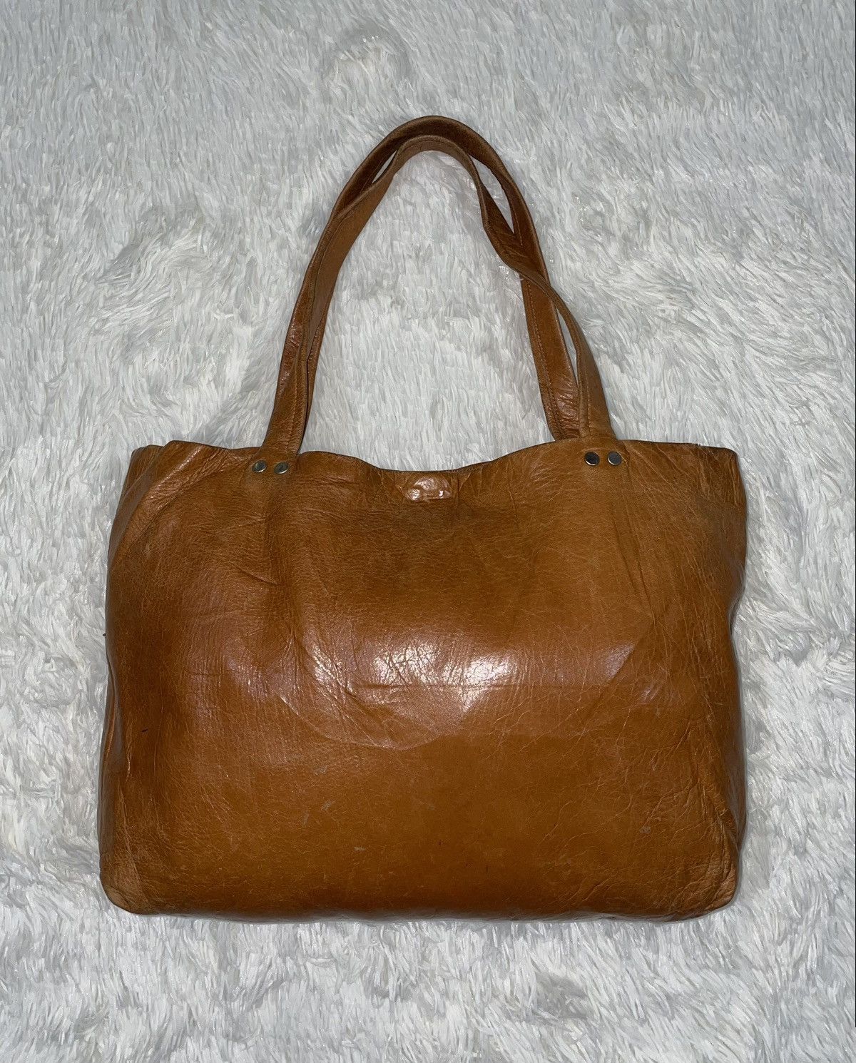 Genuine Leather × Leather Hand Made Full Leather Handbag Size ONE SIZE - 4 Thumbnail