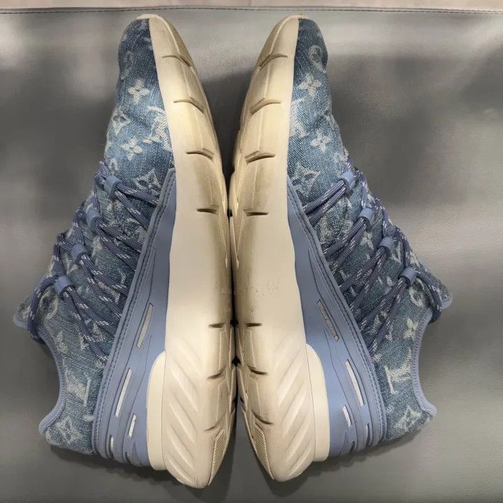 Louis Vuitton Louis Vuitton Fastlane Denim Sneakers for Men -2508 Size US 9.5 / EU 42-43 - 8 Thumbnail