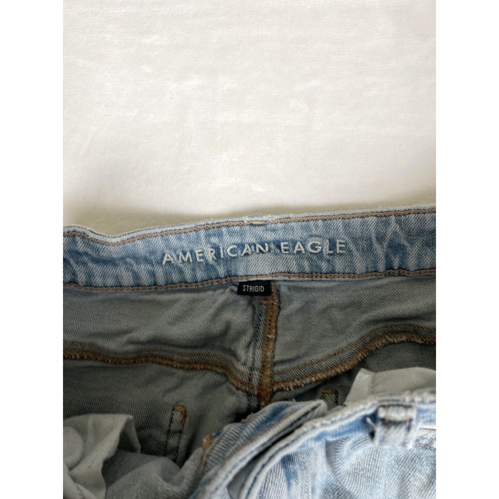 Vintage VINTAGE American Eagle Jeans Womens 8 Light Wash Mom Jean Strigid Blue Denim High Rise Womens Jeans Size 30" / US 8 / IT 44 - 4 Thumbnail