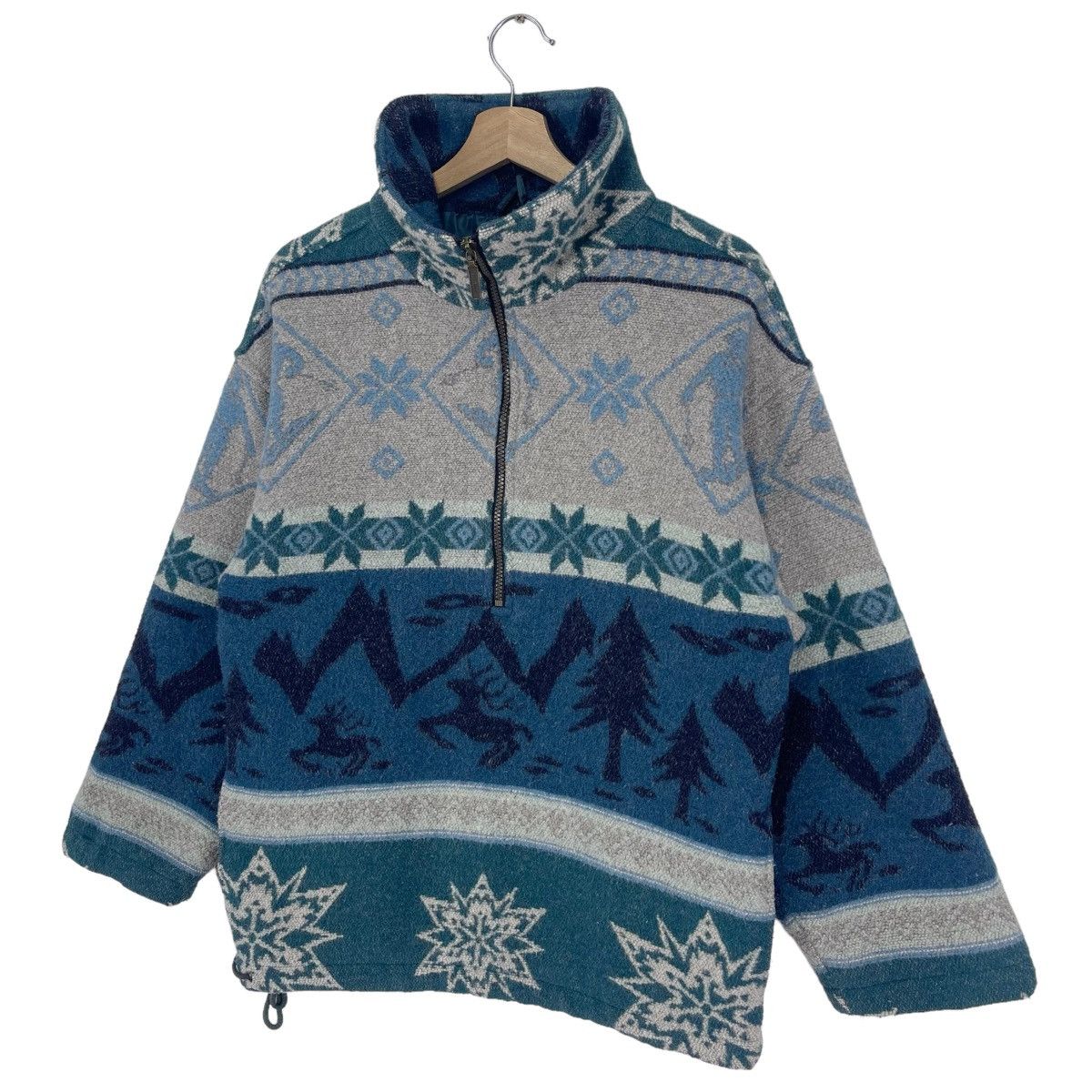 L.L. Bean × Vintage 90’s LL Bean Wool Pullover Jacket Size US M / EU 48-50 / 2 - 6 Thumbnail