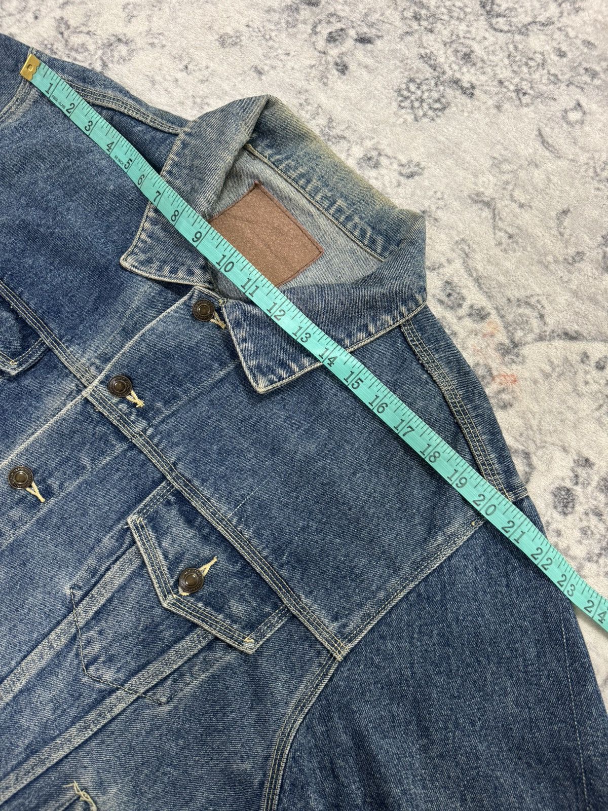 Vintage JAPANESE TUCKER BLUE DENIM JACKET Size US L / EU 52-54 / 3 - 14 Thumbnail