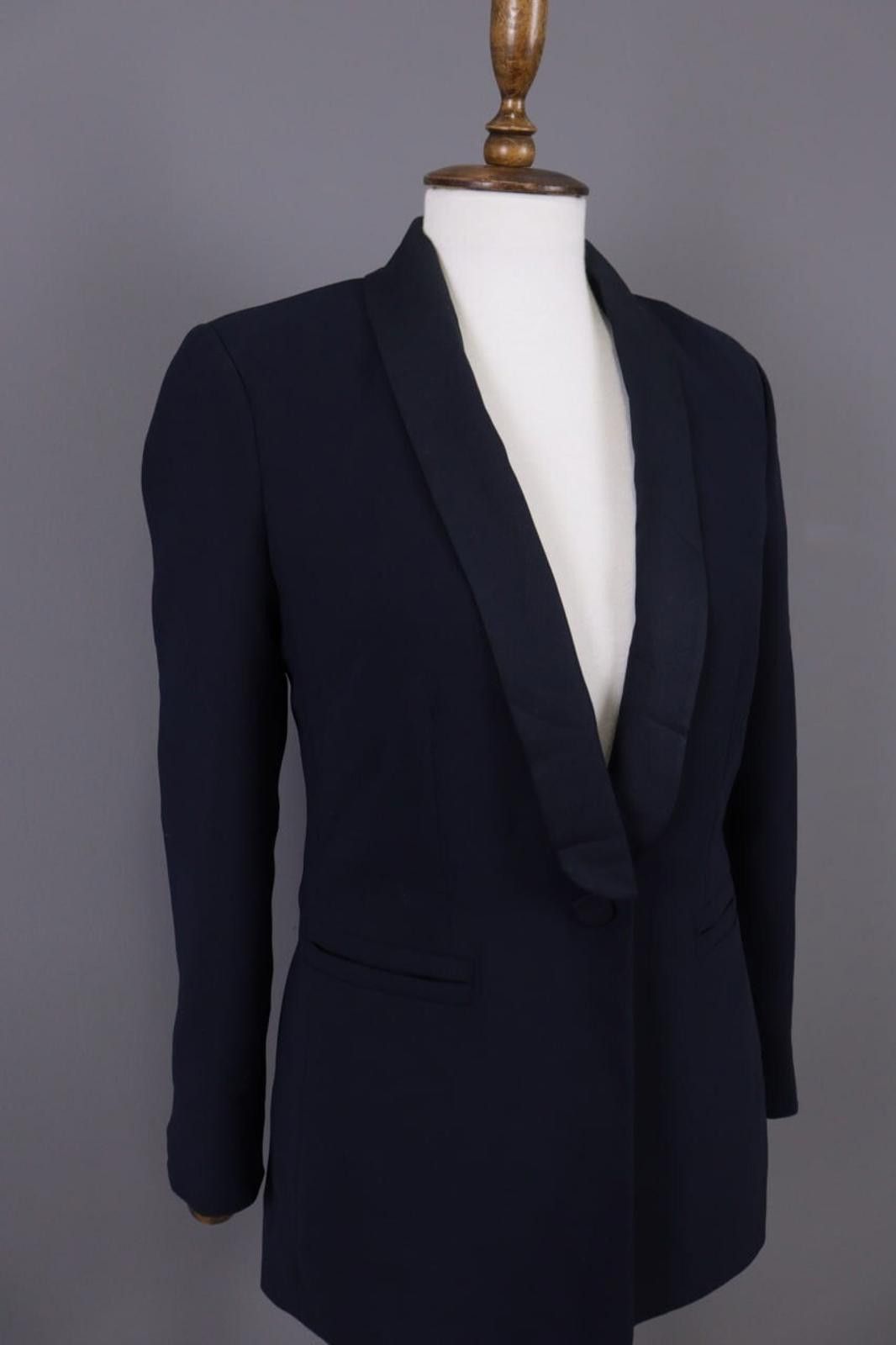 Designer Claudie Pierlot Navy Ont Button Business Jacket Size 36 Size M / US 6-8 / IT 42-44 - 5 Thumbnail