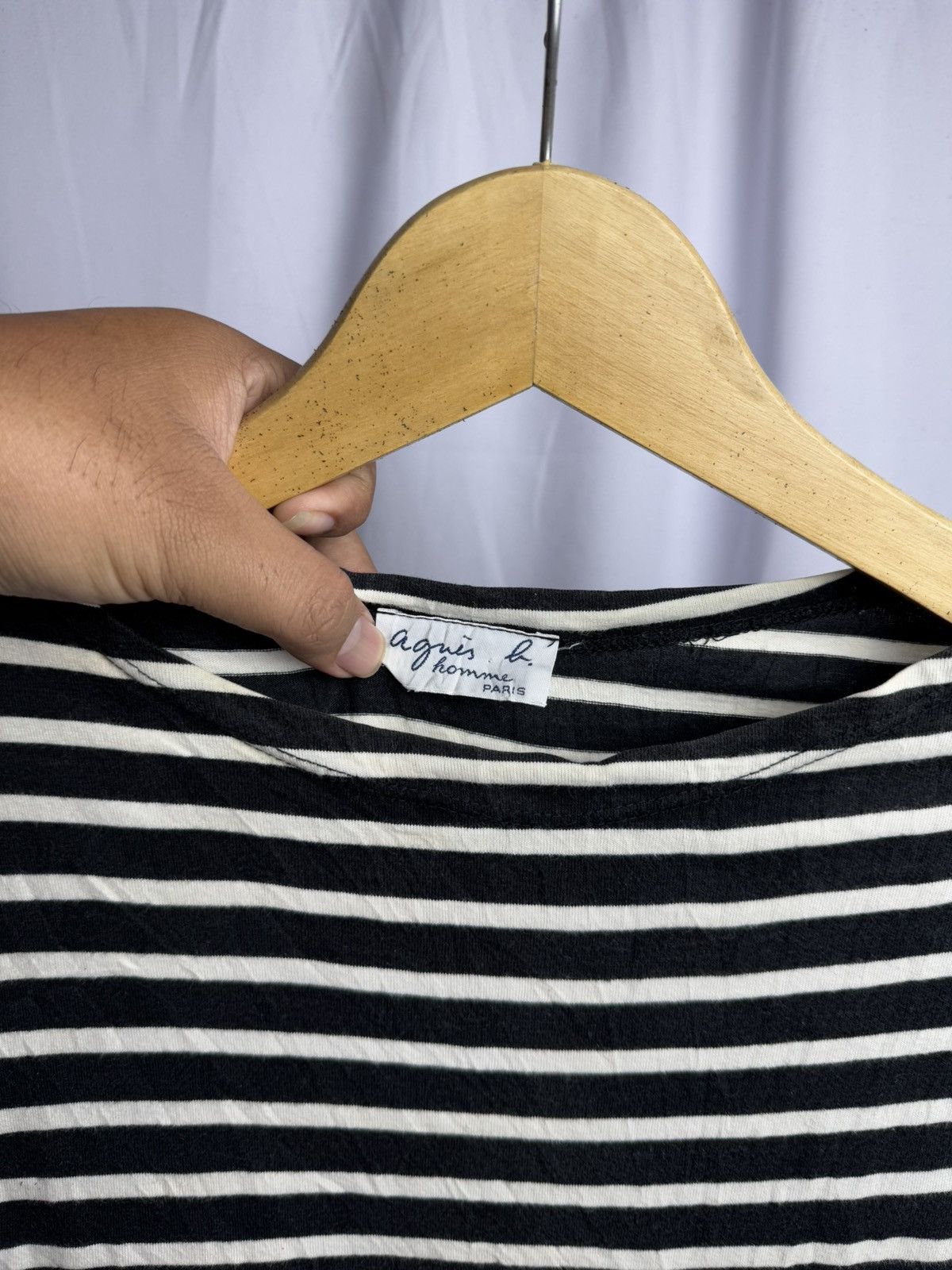 agnes b. Agnes B Homme Japan Long Sleeve Stripe Size US L / EU 52-54 / 3 - 4 Thumbnail