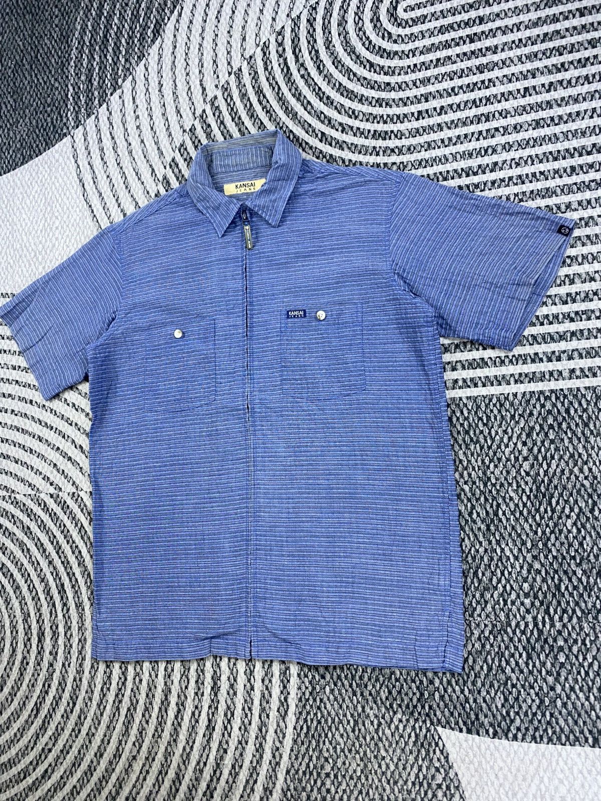 Kansai Yamamoto Vintage Kansai Jeans Shortsleeve Cotton Zipper Jacket Size US M / EU 48-50 / 2 - 4 Thumbnail