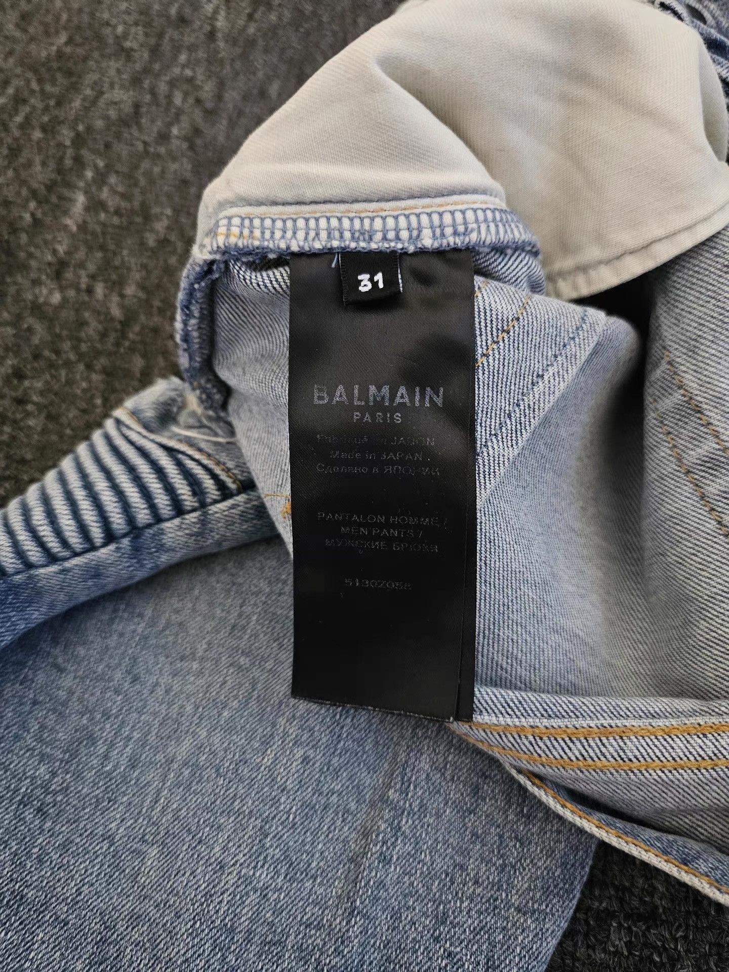 Balmain Balmain Men's Distressed Biker Jeans Size US 34 / EU 50 - 6 Thumbnail