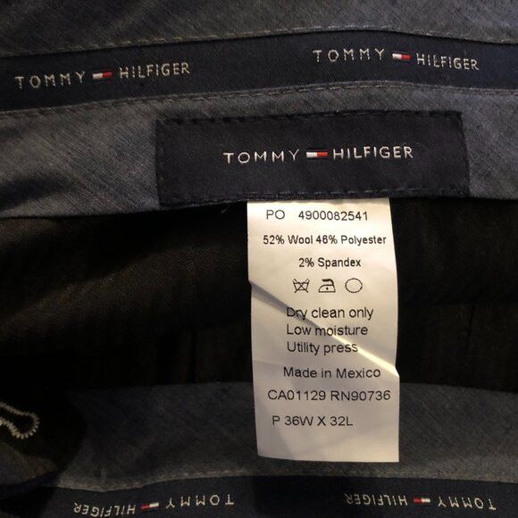 Tommy Hilfiger $150.00 tommy hilfiger men's new navy dress pants 36/32 Size 36R - 4 Thumbnail