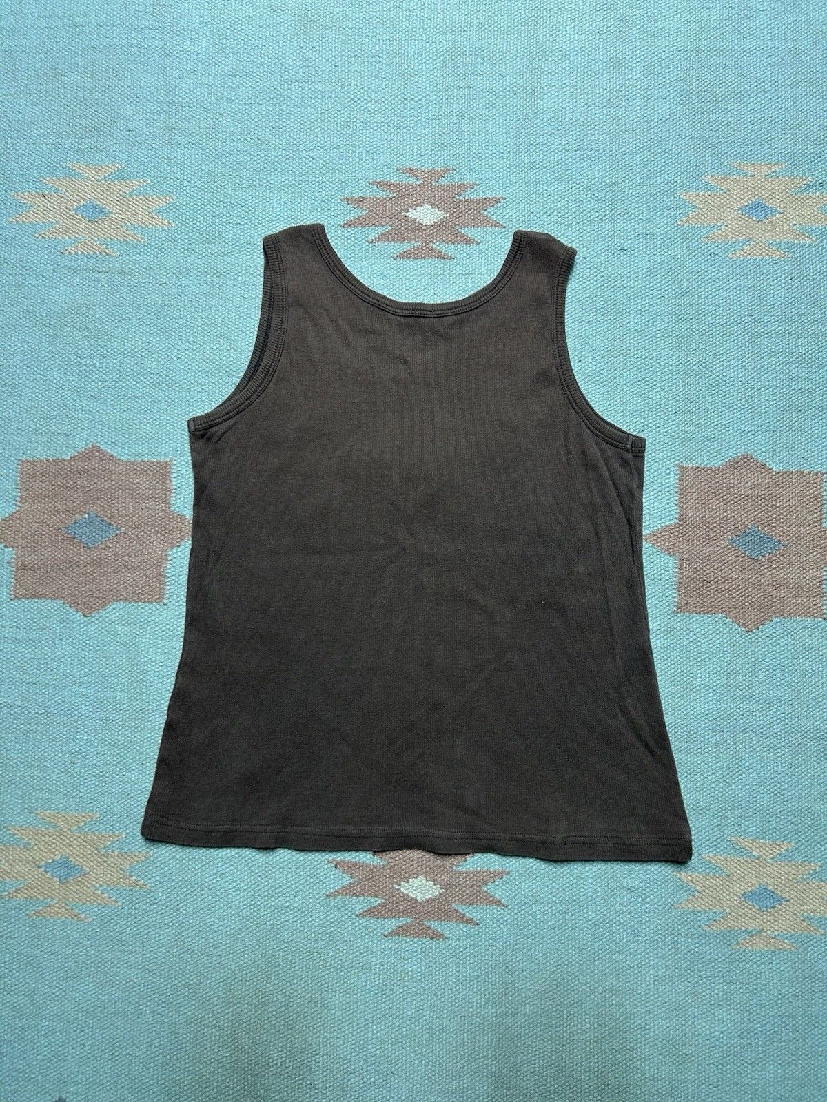 Vintage Big dogs ribbed tank top t shirt embroidered flowers femme M Size M / US 6-8 / IT 42-44 - 7 Thumbnail