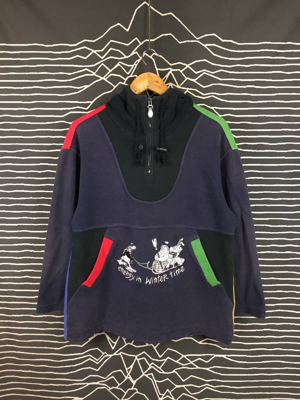 Jean Charles De Castelbajac Vtg Jean Charles De Castelbajac Color Block Pullover Hoodie Size US M / EU 48-50 / 2 - 2 Thumbnail