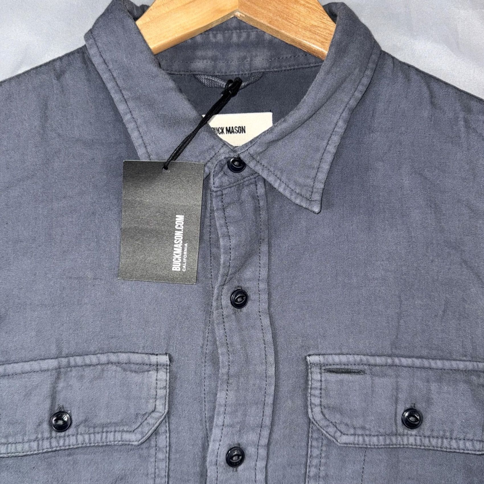 Buck Mason Buck Mason Shirt Mens Medium Blue Button Front Long Sleeve Casual Size US M / EU 48-50 / 2 - 5 Thumbnail