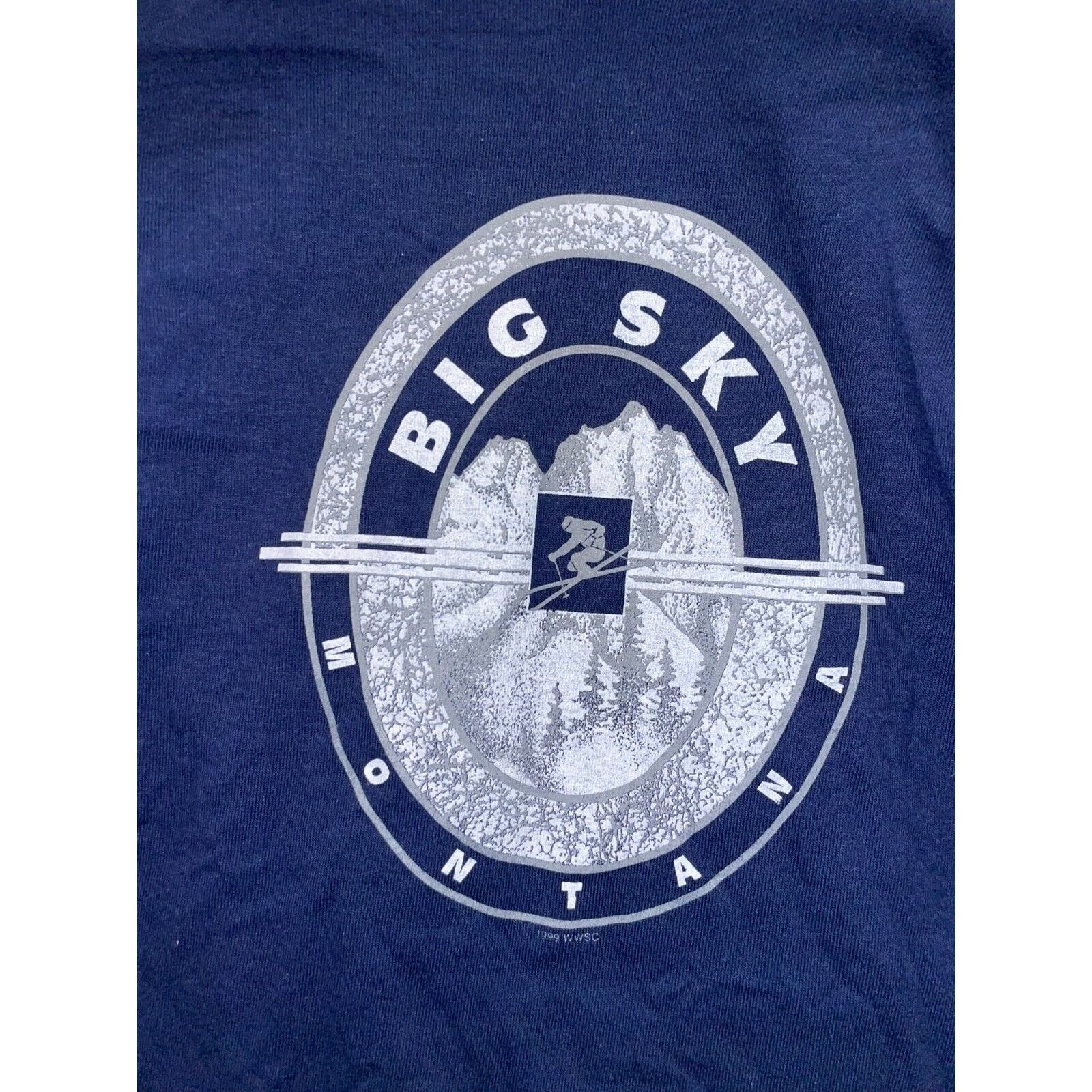 Vintage 90s Youth Big Sky Montana Blue Long Sleeve Ski Shirt Size S / US 4 / IT 40 - 6 Thumbnail