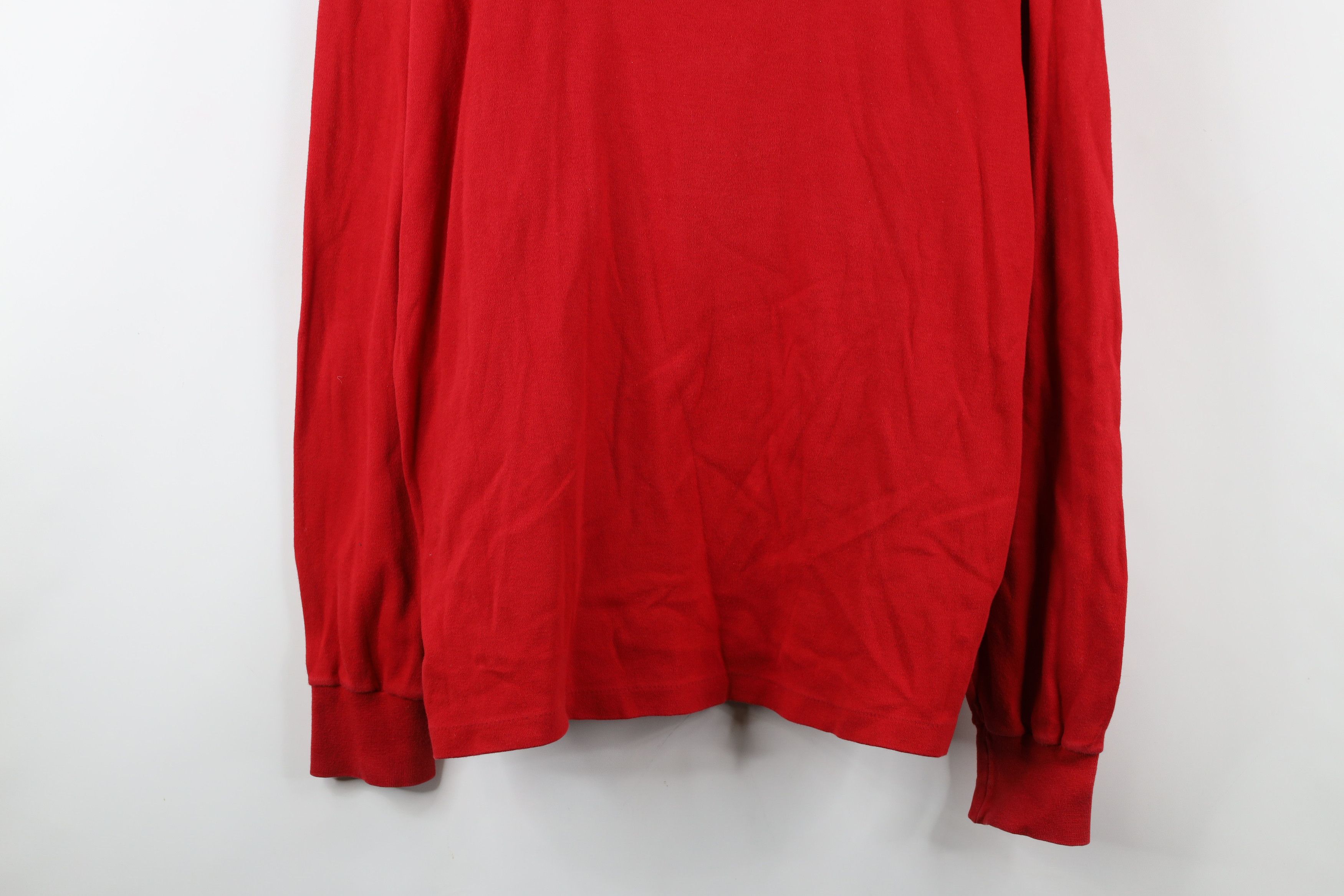 J.Crew × Vintage Vintage 90s J Crew Long Sleeve Turtleneck T-Shirt Red USA Size US XL / EU 56 / 4 - 3 Thumbnail