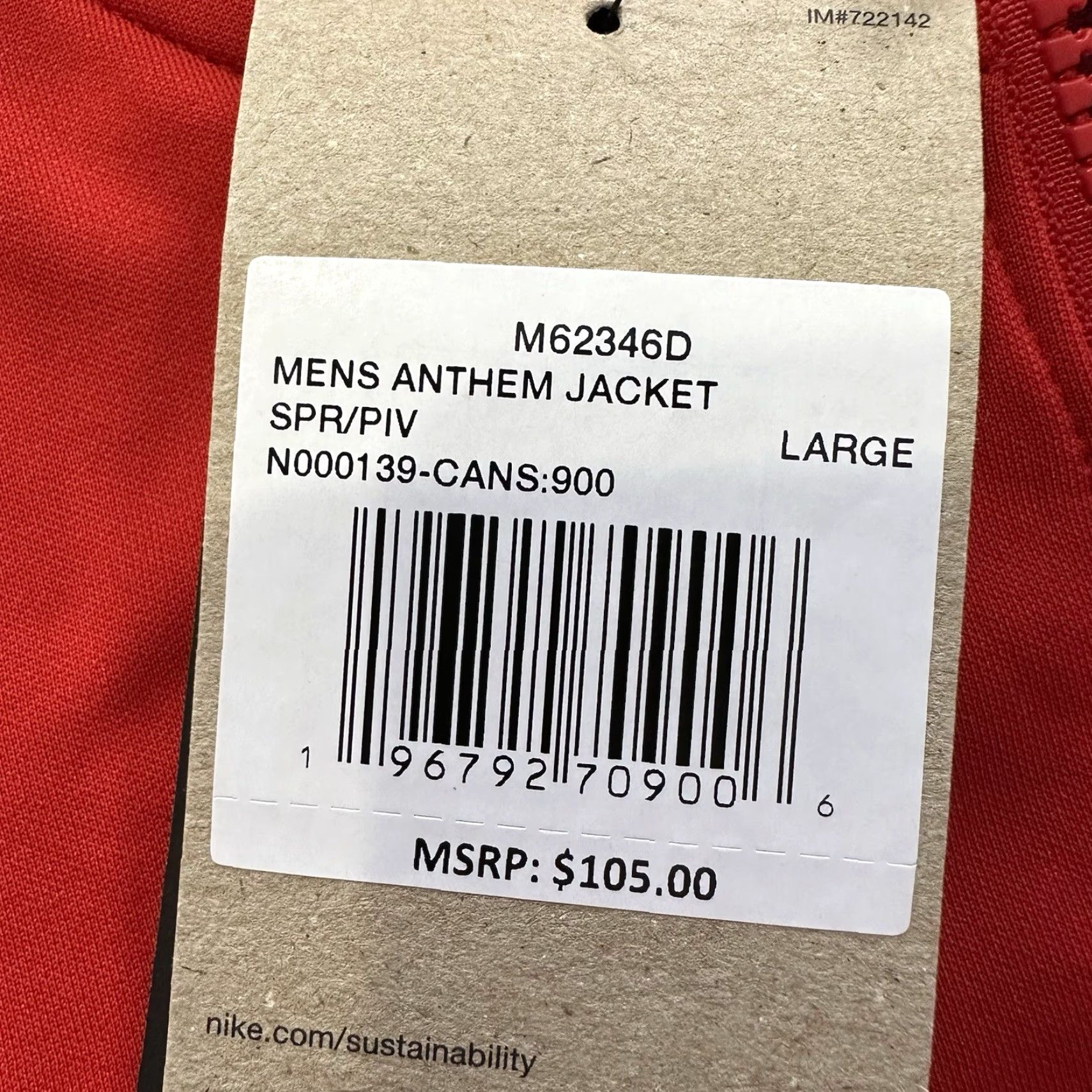 Nike Nike Track Jacket Mens L Red Full Zip Nation Anthem National Team Podium Size US L / EU 52-54 / 3 - 3 Thumbnail