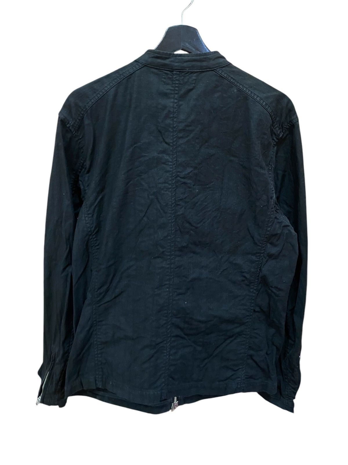 JACKROSE Jackrose Black Cotton Biker Jacket – Vintage Style Size US M / EU 48-50 / 2 - 2 Thumbnail